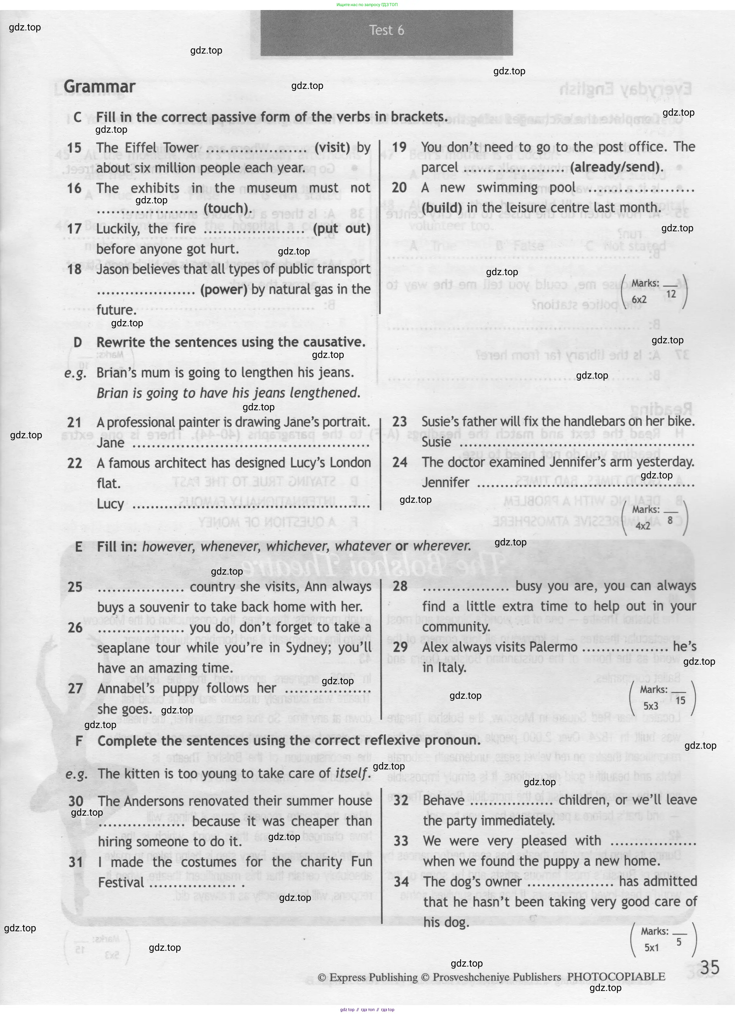 Английский язык (english), 9 класс контрольные задания (test booklet), авторы: Ваулина Юлия Евгеньевна (Vaulina Julia), Дули Дженни (Dooley Jenny), Подоляко Ольга Евгеньевна (Podolyako Olga), Эванс Вирджиния (Evans Virginia), издательство Просвещение, Москва, 2023, страница 35