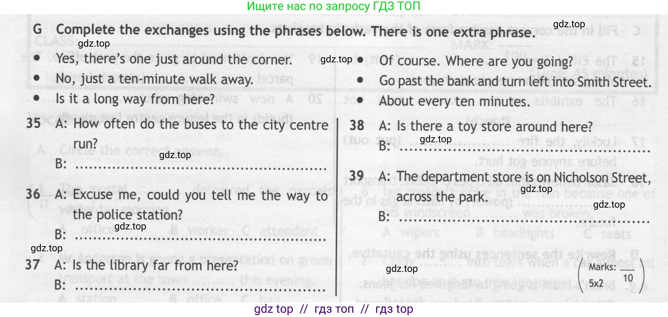 Английский язык (english), 9 класс контрольные задания (test booklet), авторы: Ваулина Юлия Евгеньевна (Vaulina Julia), Дули Дженни (Dooley Jenny), Подоляко Ольга Евгеньевна (Podolyako Olga), Эванс Вирджиния (Evans Virginia), издательство Просвещение, Москва, 2023, страница 36, номер G, Условие 2019-2023
