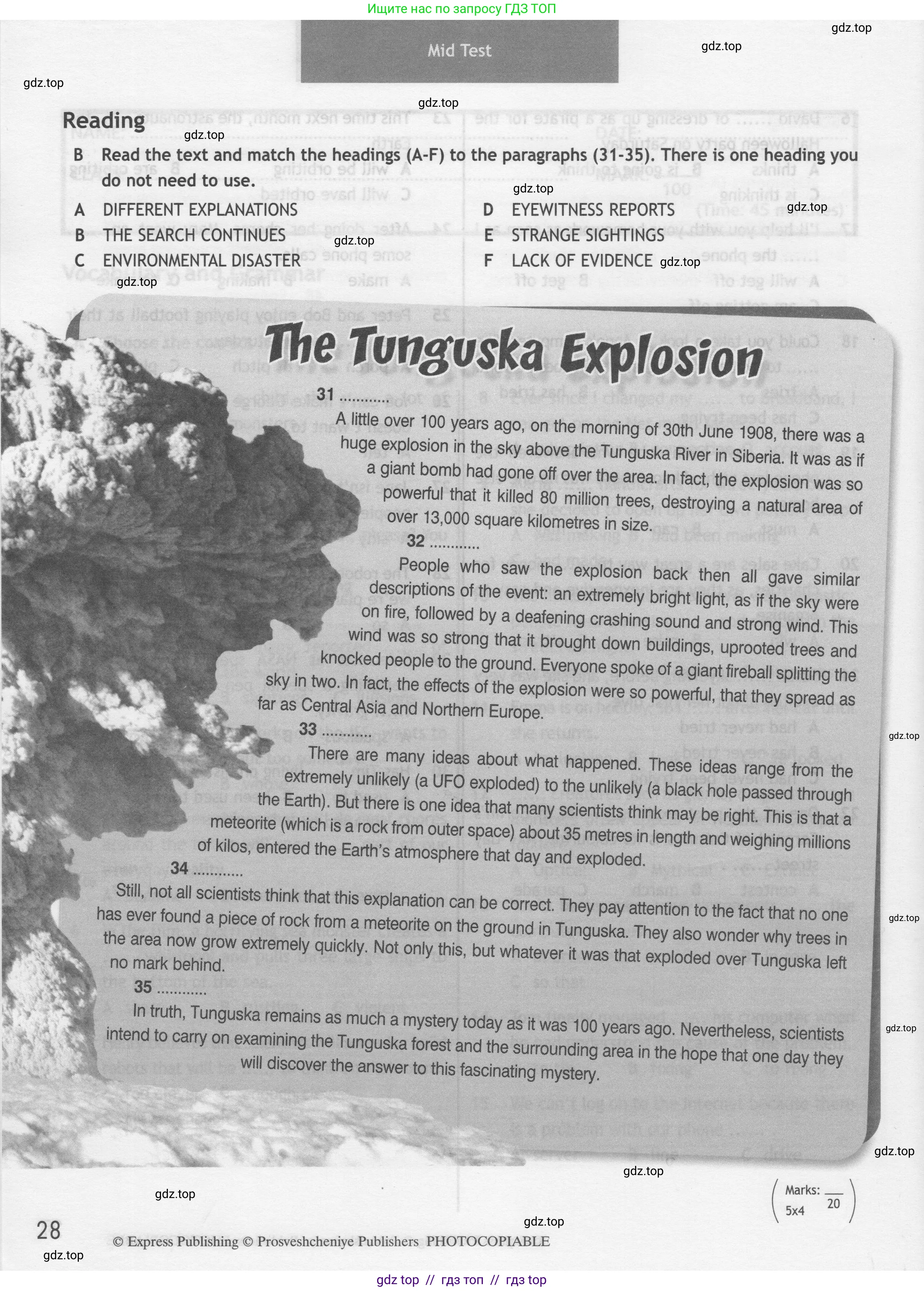 Английский язык (english), 9 класс контрольные задания (test booklet), авторы: Ваулина Юлия Евгеньевна (Vaulina Julia), Дули Дженни (Dooley Jenny), Подоляко Ольга Евгеньевна (Podolyako Olga), Эванс Вирджиния (Evans Virginia), издательство Просвещение, Москва, 2023, страница 28