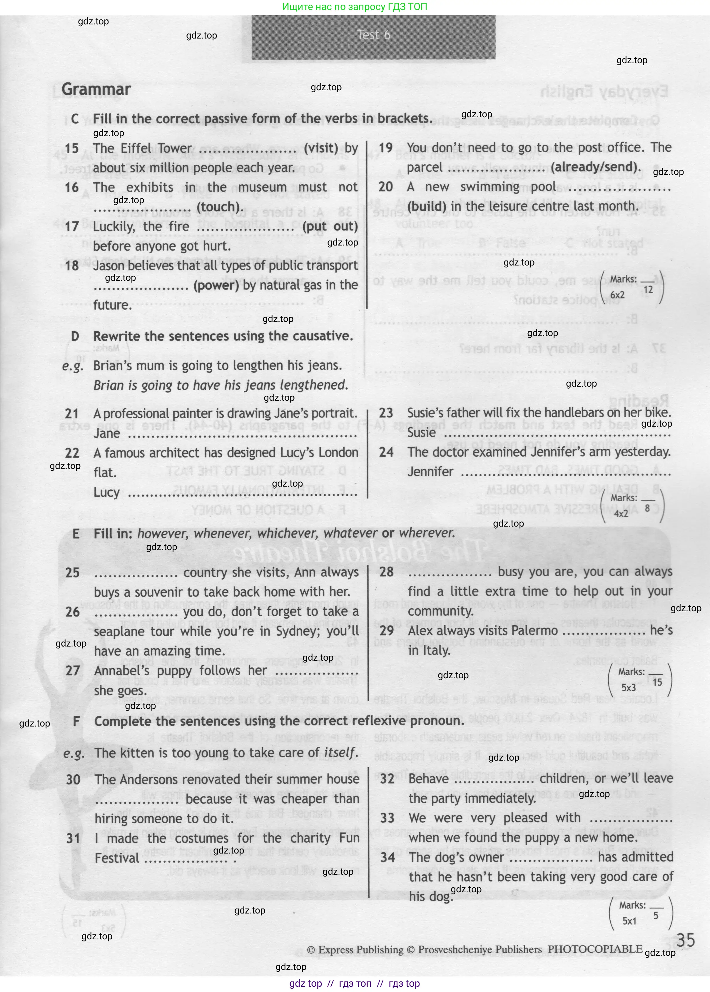 Английский язык (english), 9 класс контрольные задания (test booklet), авторы: Ваулина Юлия Евгеньевна (Vaulina Julia), Дули Дженни (Dooley Jenny), Подоляко Ольга Евгеньевна (Podolyako Olga), Эванс Вирджиния (Evans Virginia), издательство Просвещение, Москва, 2023, страница 35