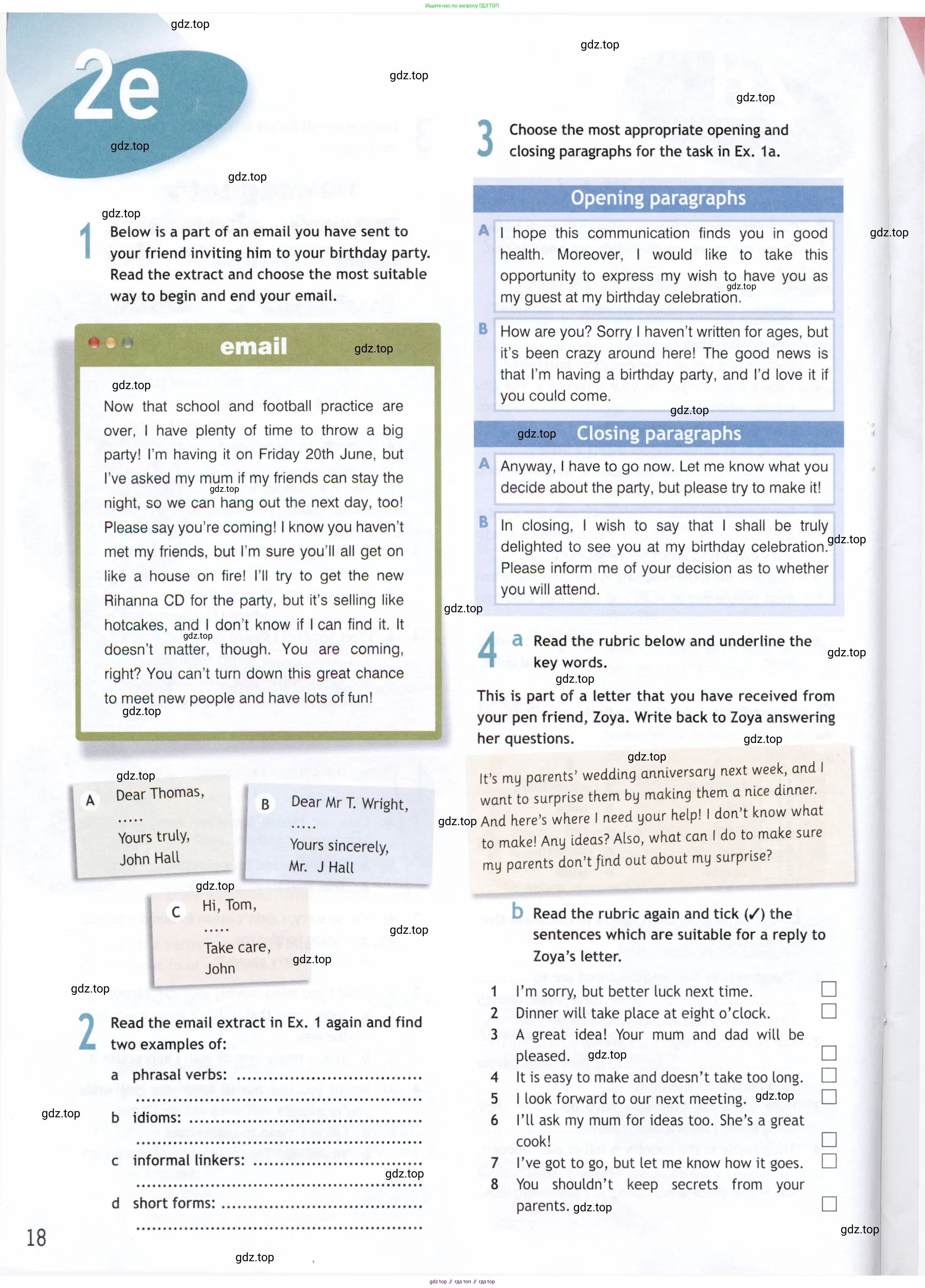 Английский язык (english), 9 класс Рабочая тетрадь (workbook), авторы: Ваулина Юлия Евгеньевна (Vaulina Julia), Дули Дженни (Dooley Jenny), Подоляко Ольга Евгеньевна (Podolyako Olga), Эванс Вирджиния (Evans Virginia), издательство Просвещение, Москва, 2024, страница 18