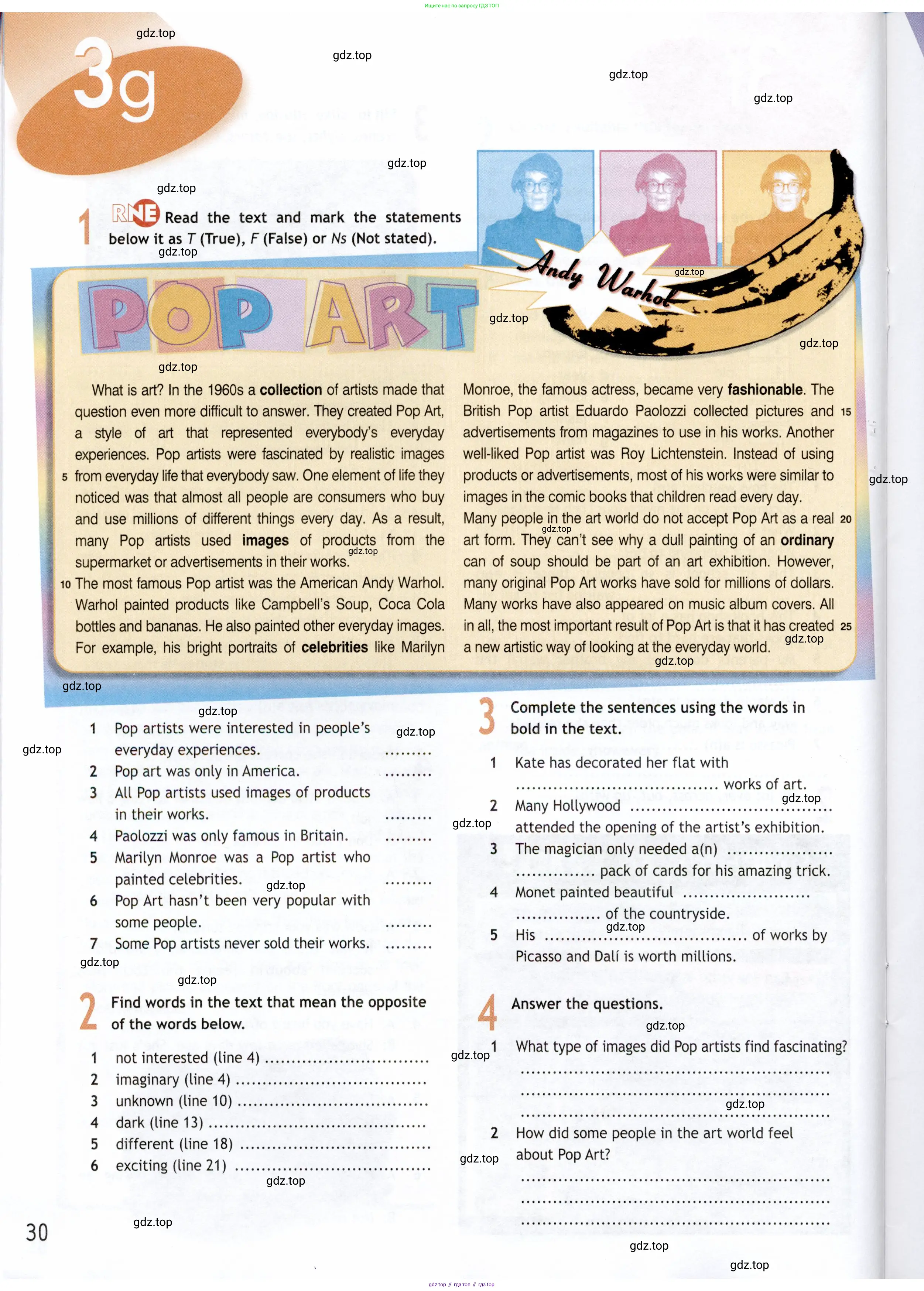 Английский язык (english), 9 класс Рабочая тетрадь (workbook), авторы: Ваулина Юлия Евгеньевна (Vaulina Julia), Дули Дженни (Dooley Jenny), Подоляко Ольга Евгеньевна (Podolyako Olga), Эванс Вирджиния (Evans Virginia), издательство Просвещение, Москва, 2024, страница 30