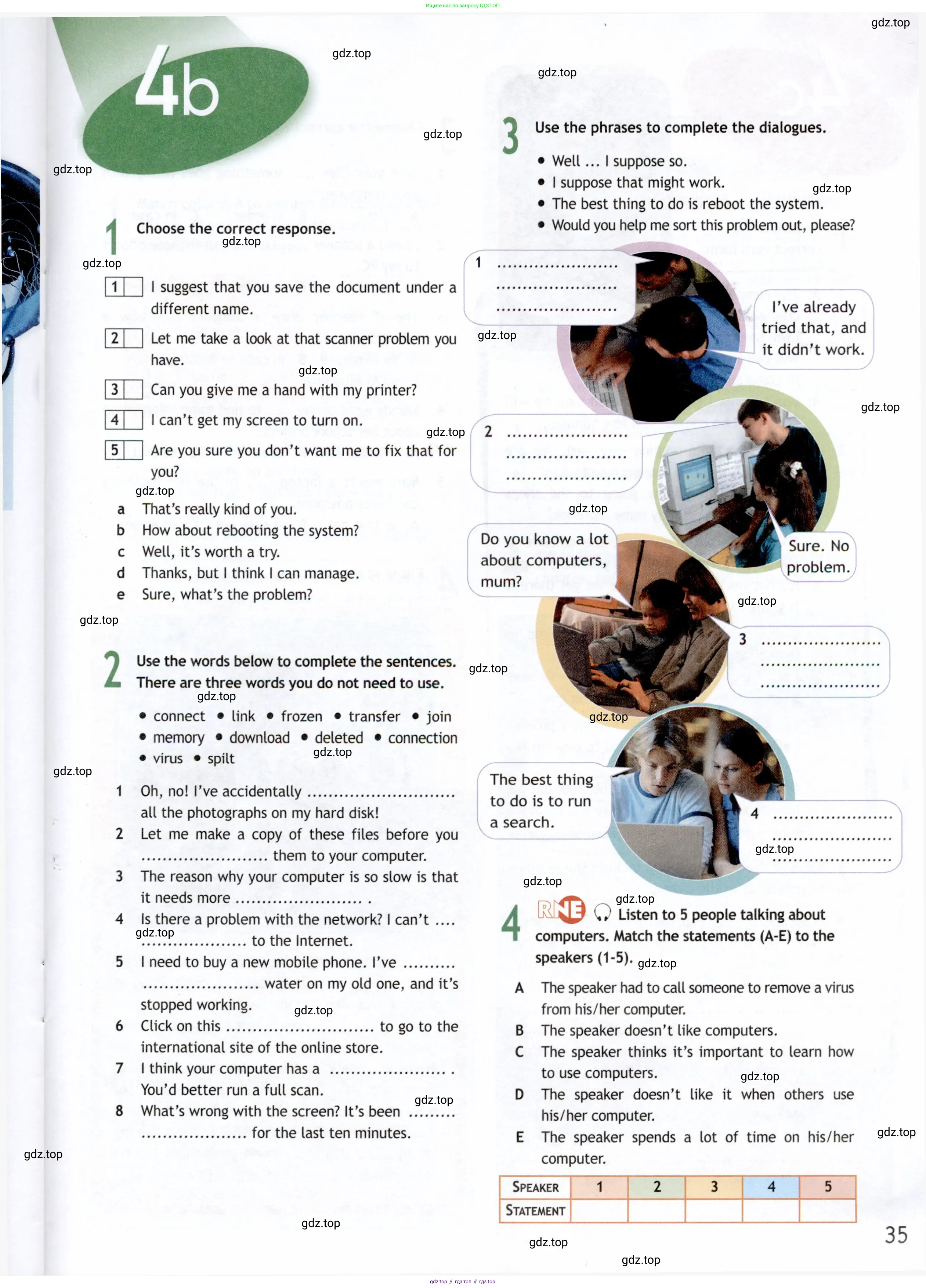 Английский язык (english), 9 класс Рабочая тетрадь (workbook), авторы: Ваулина Юлия Евгеньевна (Vaulina Julia), Дули Дженни (Dooley Jenny), Подоляко Ольга Евгеньевна (Podolyako Olga), Эванс Вирджиния (Evans Virginia), издательство Просвещение, Москва, 2024, страница 35