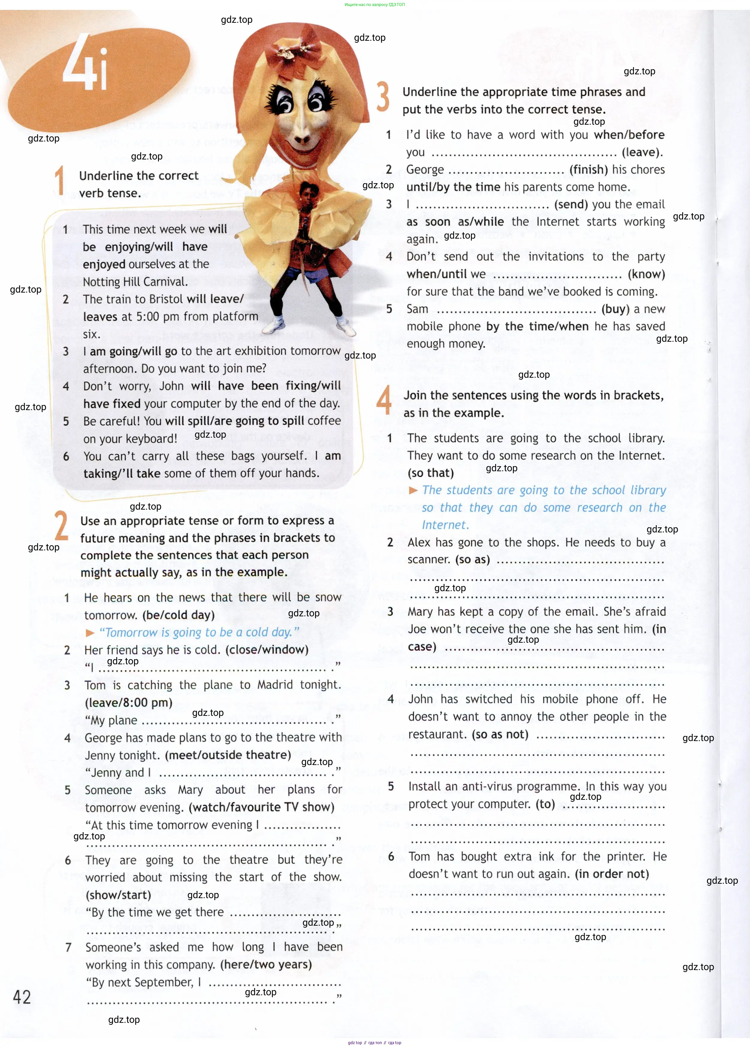 Английский язык (english), 9 класс Рабочая тетрадь (workbook), авторы: Ваулина Юлия Евгеньевна (Vaulina Julia), Дули Дженни (Dooley Jenny), Подоляко Ольга Евгеньевна (Podolyako Olga), Эванс Вирджиния (Evans Virginia), издательство Просвещение, Москва, 2024, страница 42
