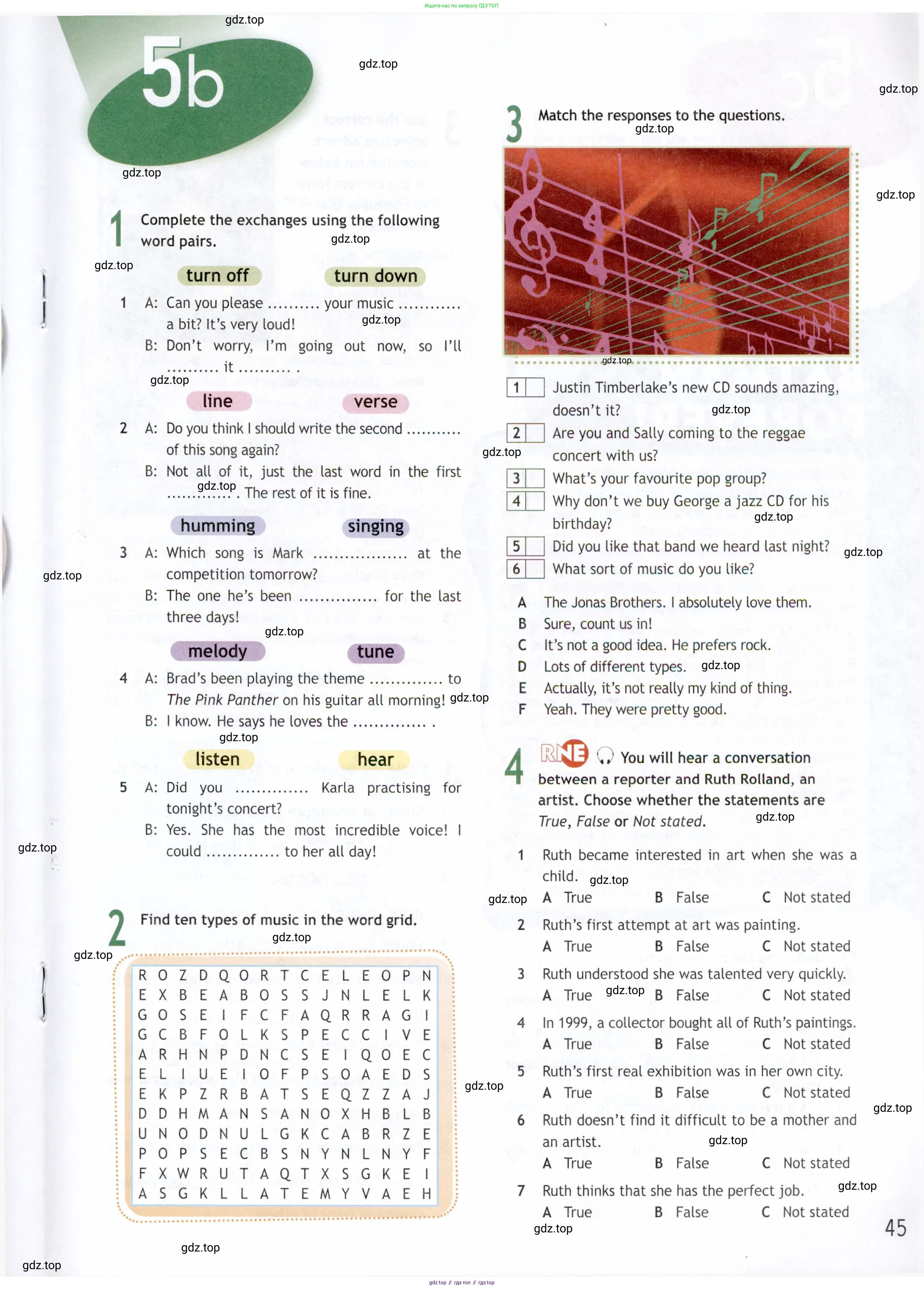 Английский язык (english), 9 класс Рабочая тетрадь (workbook), авторы: Ваулина Юлия Евгеньевна (Vaulina Julia), Дули Дженни (Dooley Jenny), Подоляко Ольга Евгеньевна (Podolyako Olga), Эванс Вирджиния (Evans Virginia), издательство Просвещение, Москва, 2024, страница 45
