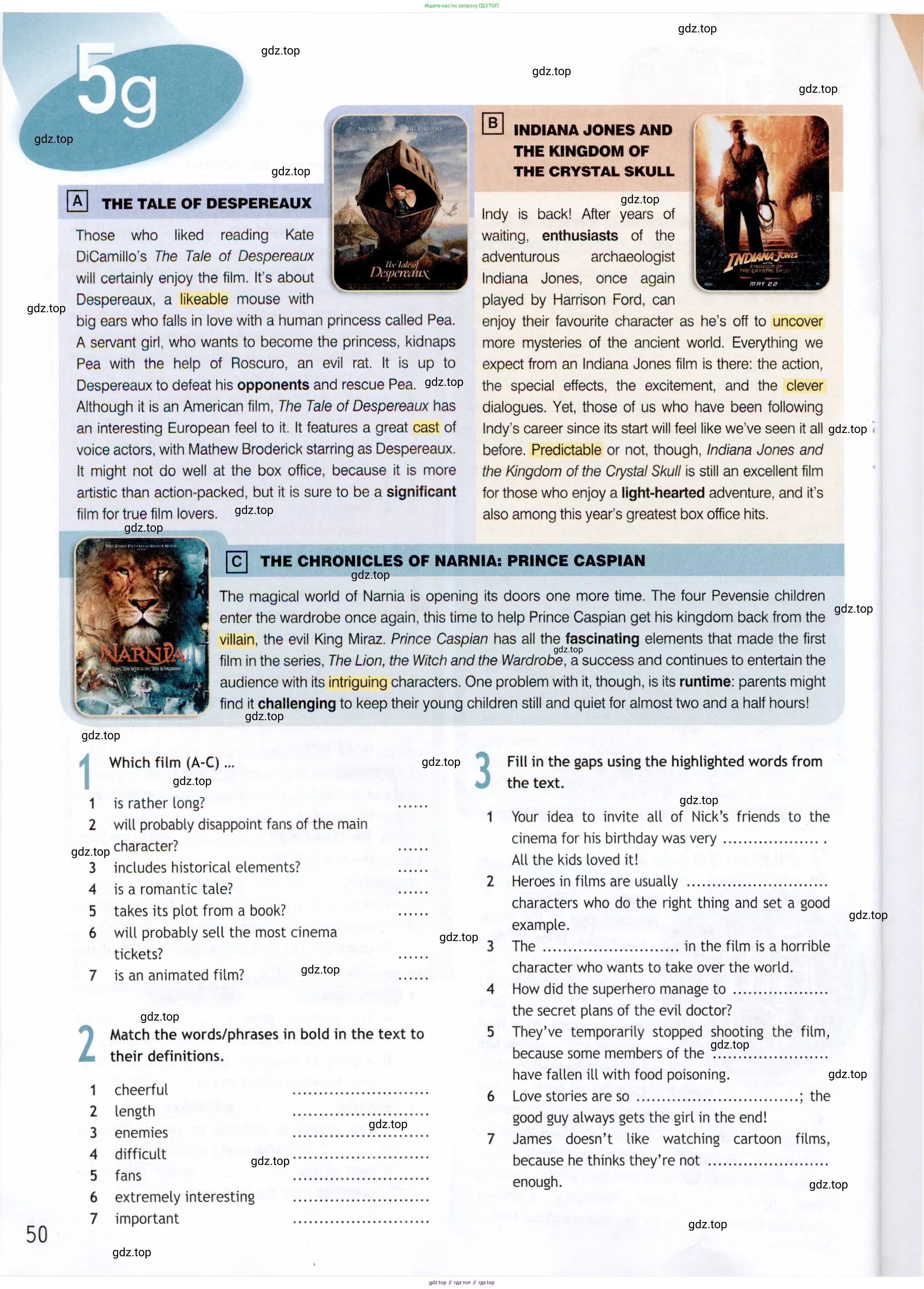 Английский язык (english), 9 класс Рабочая тетрадь (workbook), авторы: Ваулина Юлия Евгеньевна (Vaulina Julia), Дули Дженни (Dooley Jenny), Подоляко Ольга Евгеньевна (Podolyako Olga), Эванс Вирджиния (Evans Virginia), издательство Просвещение, Москва, 2024, страница 50
