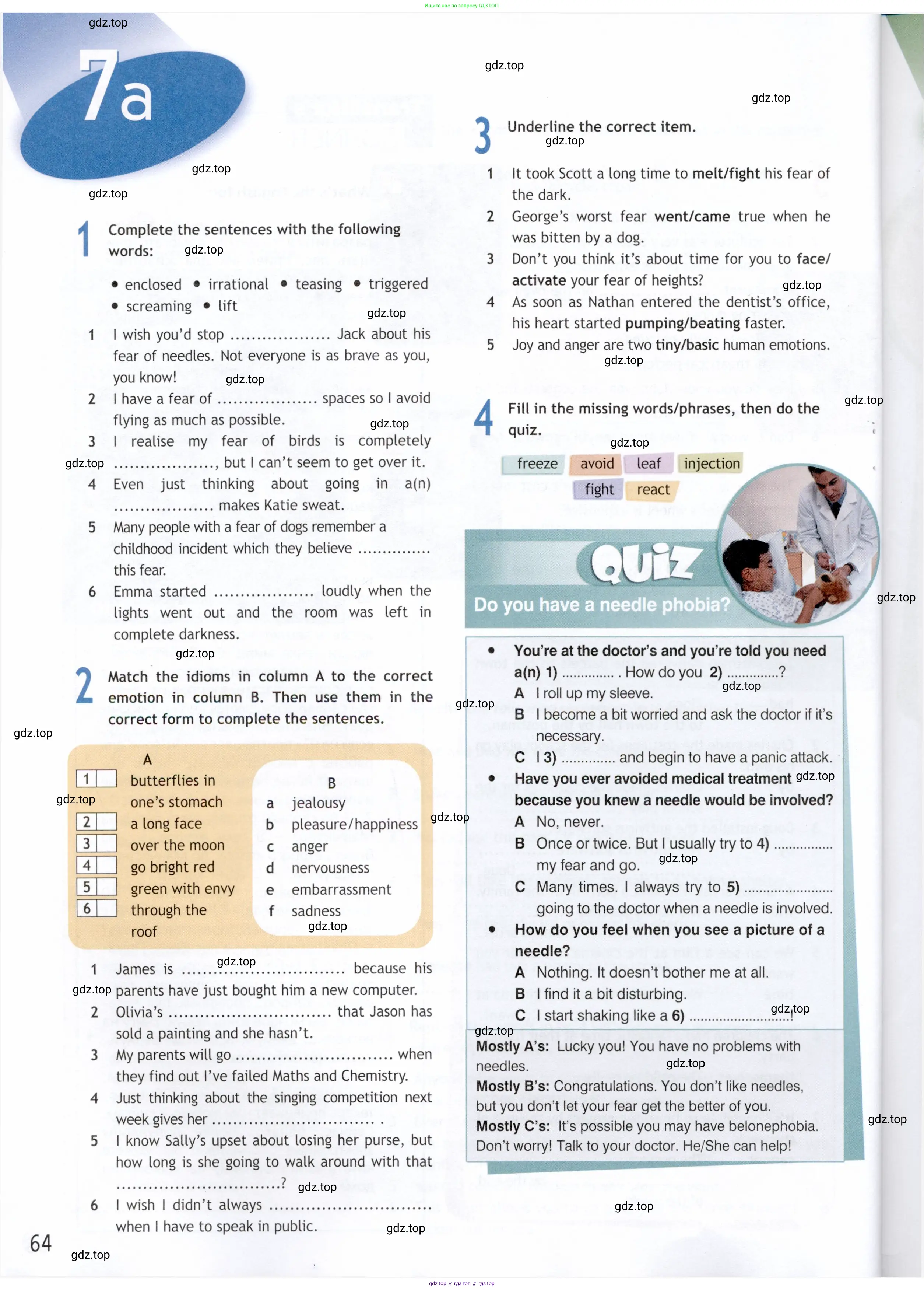 Английский язык (english), 9 класс Рабочая тетрадь (workbook), авторы: Ваулина Юлия Евгеньевна (Vaulina Julia), Дули Дженни (Dooley Jenny), Подоляко Ольга Евгеньевна (Podolyako Olga), Эванс Вирджиния (Evans Virginia), издательство Просвещение, Москва, 2024, страница 64