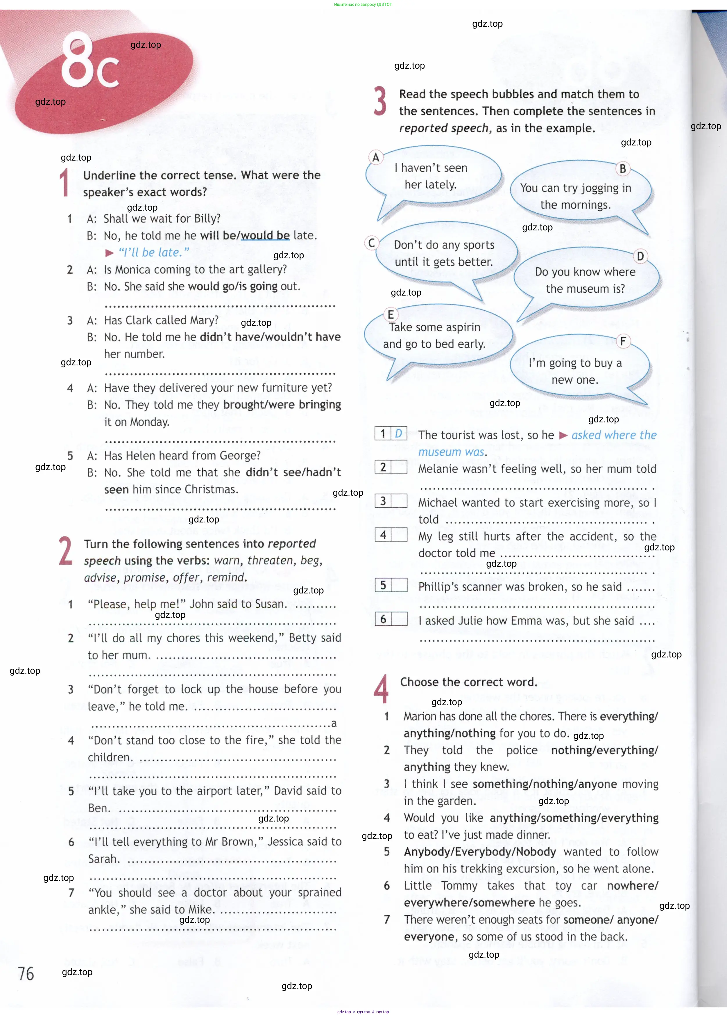 Английский язык (english), 9 класс Рабочая тетрадь (workbook), авторы: Ваулина Юлия Евгеньевна (Vaulina Julia), Дули Дженни (Dooley Jenny), Подоляко Ольга Евгеньевна (Podolyako Olga), Эванс Вирджиния (Evans Virginia), издательство Просвещение, Москва, 2024, страница 76
