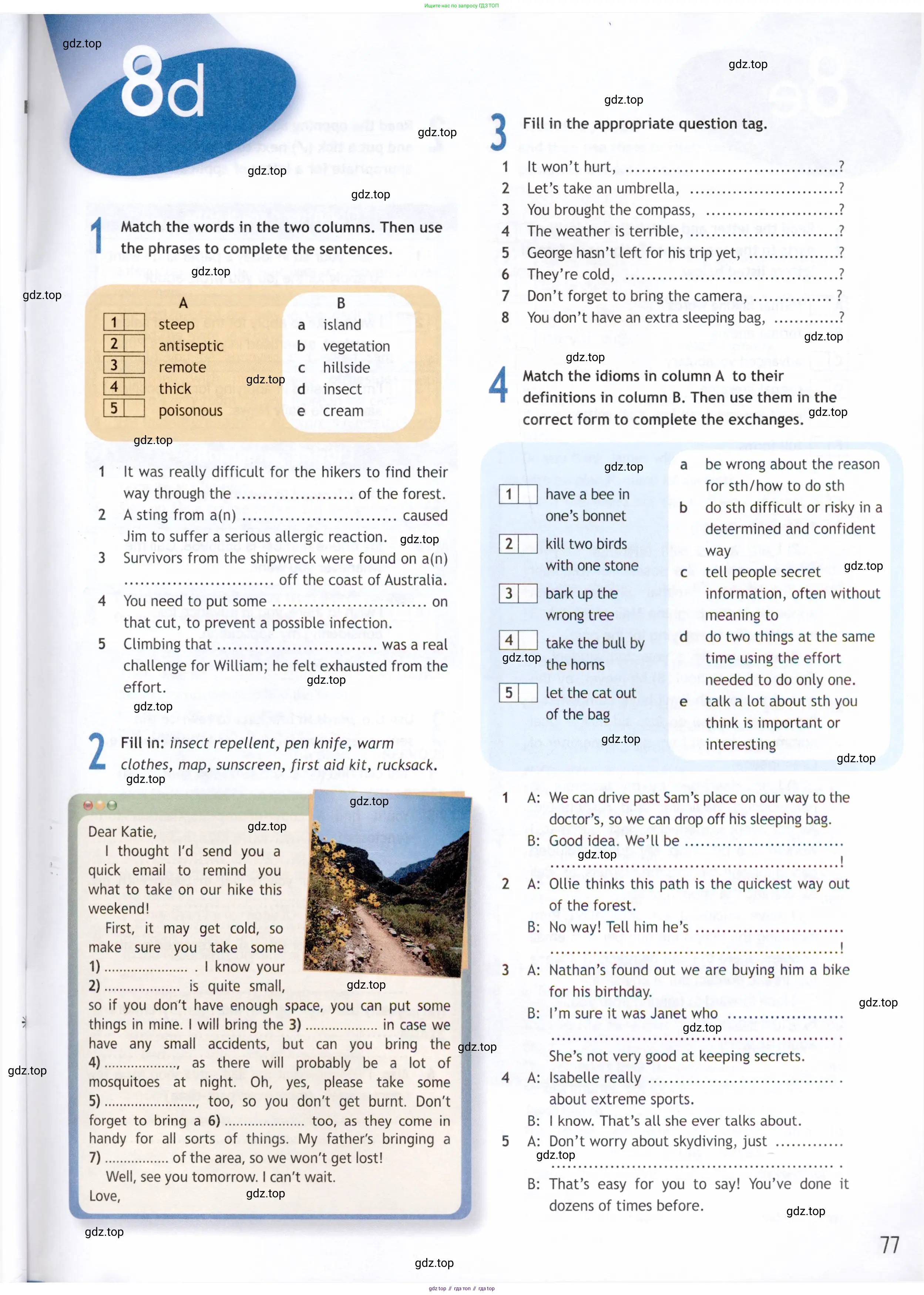 Английский язык (english), 9 класс Рабочая тетрадь (workbook), авторы: Ваулина Юлия Евгеньевна (Vaulina Julia), Дули Дженни (Dooley Jenny), Подоляко Ольга Евгеньевна (Podolyako Olga), Эванс Вирджиния (Evans Virginia), издательство Просвещение, Москва, 2024, страница 77