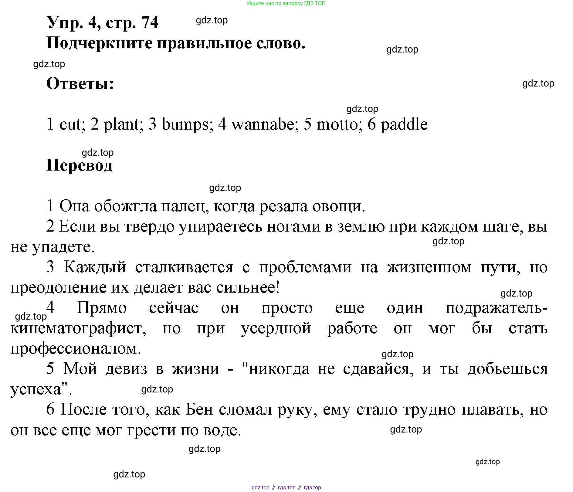 Английский язык (english), 9 класс Рабочая тетрадь (workbook), авторы: Ваулина Юлия Евгеньевна (Vaulina Julia), Дули Дженни (Dooley Jenny), Подоляко Ольга Евгеньевна (Podolyako Olga), Эванс Вирджиния (Evans Virginia), издательство Просвещение, Москва, 2024, страница 74, номер 4, Решение 1 (2019-2023)