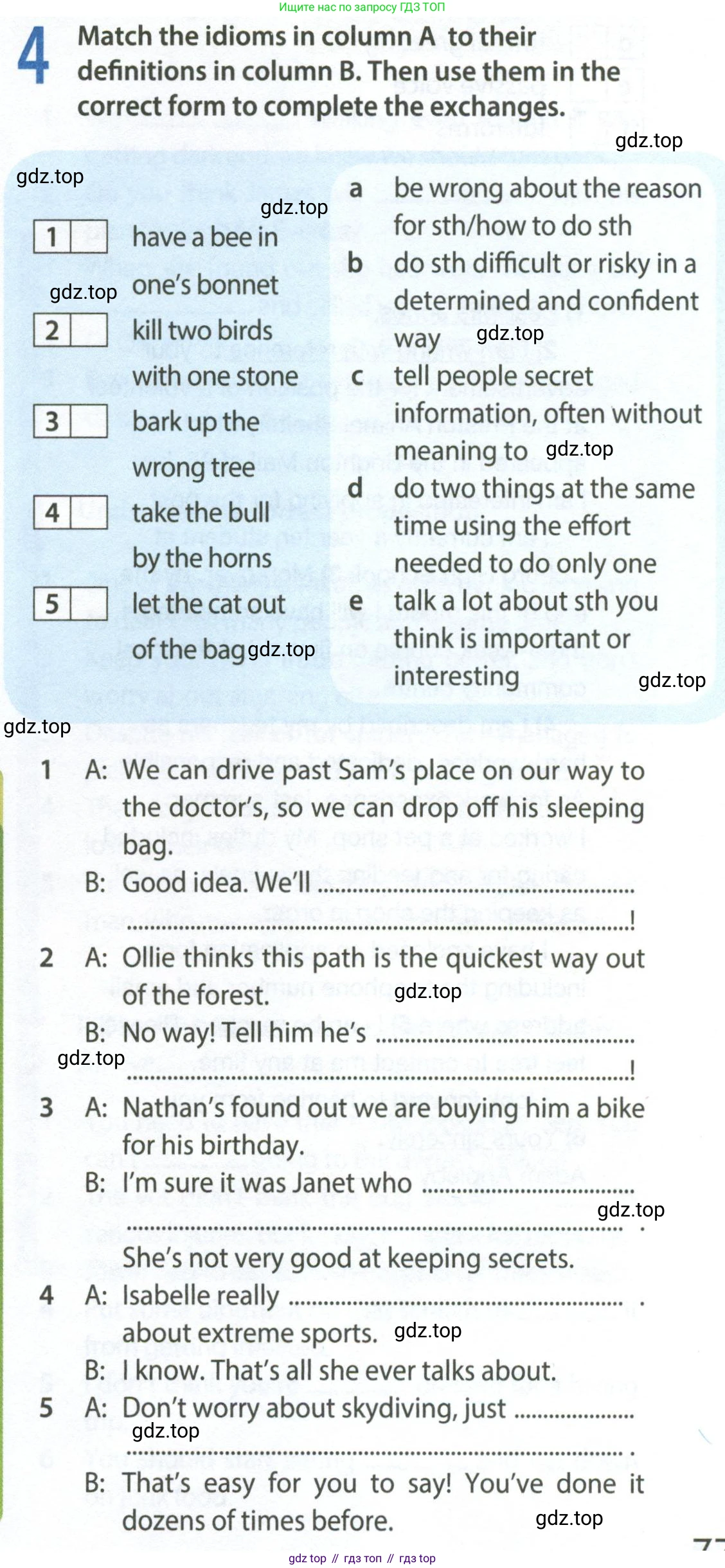 Английский язык (english), 9 класс Рабочая тетрадь (workbook), авторы: Ваулина Юлия Евгеньевна (Vaulina Julia), Дули Дженни (Dooley Jenny), Подоляко Ольга Евгеньевна (Podolyako Olga), Эванс Вирджиния (Evans Virginia), издательство Просвещение, Москва, 2024, страница 77, номер 4, Условие 2024