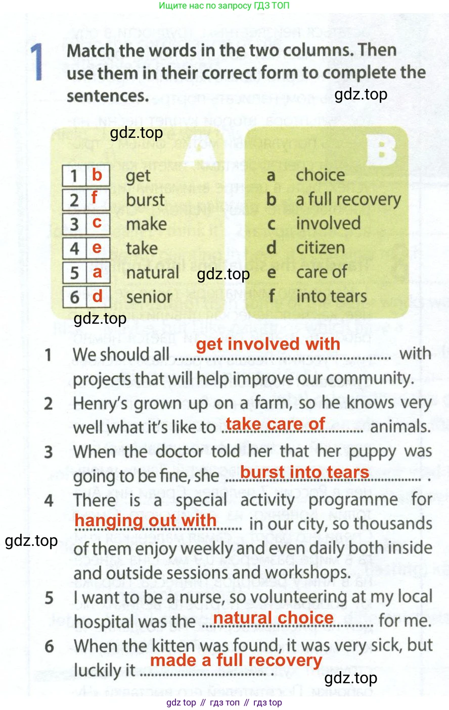 Английский язык (english), 9 класс Рабочая тетрадь (workbook), авторы: Ваулина Юлия Евгеньевна (Vaulina Julia), Дули Дженни (Dooley Jenny), Подоляко Ольга Евгеньевна (Podolyako Olga), Эванс Вирджиния (Evans Virginia), издательство Просвещение, Москва, 2024, страница 54, номер 1, Решение 2 (2024)