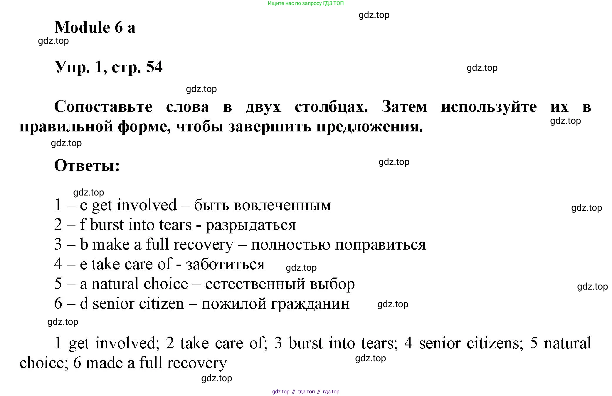 Английский язык (english), 9 класс Рабочая тетрадь (workbook), авторы: Ваулина Юлия Евгеньевна (Vaulina Julia), Дули Дженни (Dooley Jenny), Подоляко Ольга Евгеньевна (Podolyako Olga), Эванс Вирджиния (Evans Virginia), издательство Просвещение, Москва, 2024, страница 54, номер 1, Решение 3 (2024-2027)