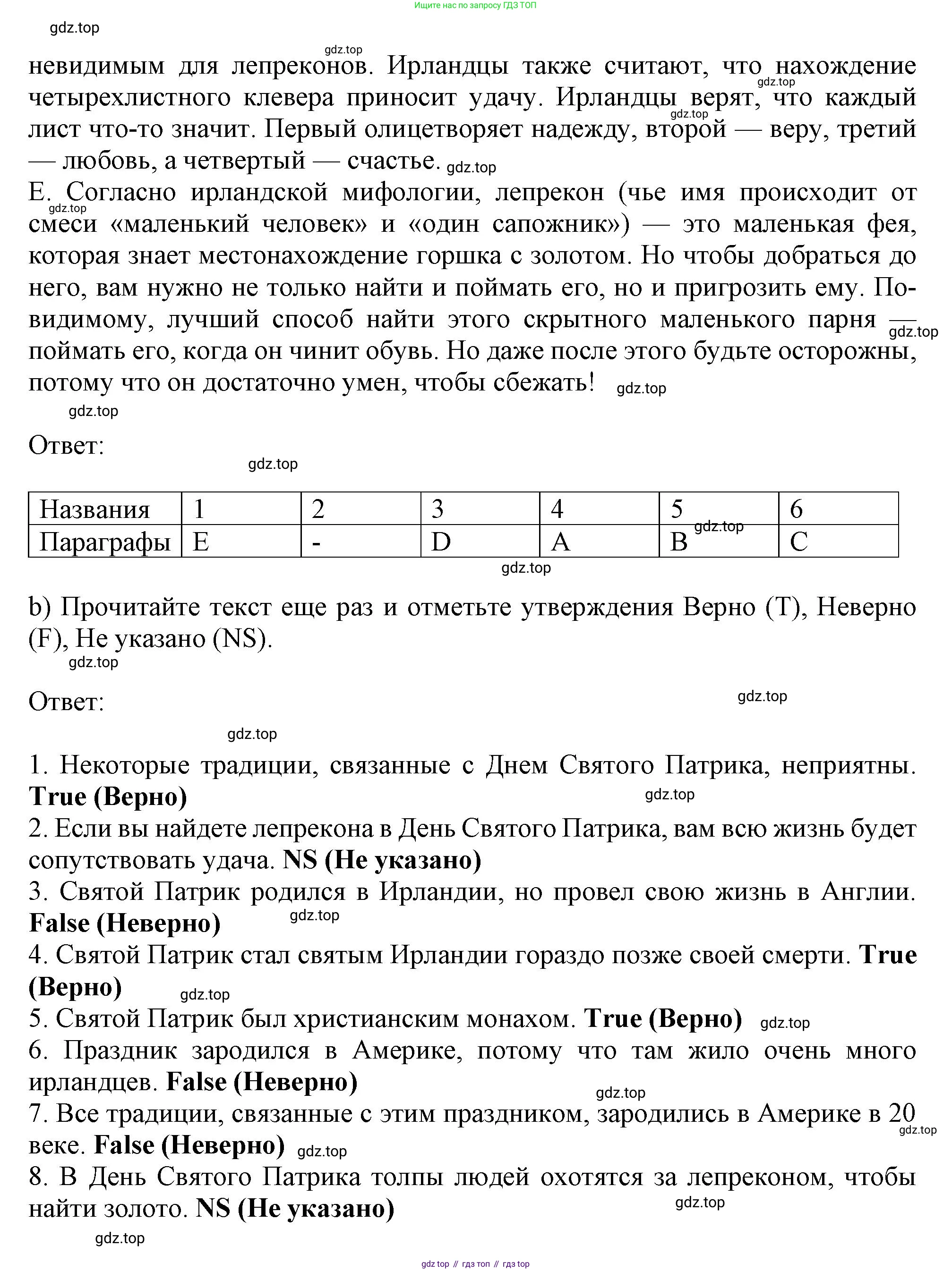Английский язык (english), 9 класс Тренировочные упражнения в формате ОГЭ (ГИА), авторы: Ваулина Юлия Евгеньевна (Vaulina Julia), Подоляко Ольга Евгеньевна (Podolyako Olga), издательство Просвещение, Москва, 2015, страница 12, номер 5, Решение 1 (2019-2022) (продолжение 2)