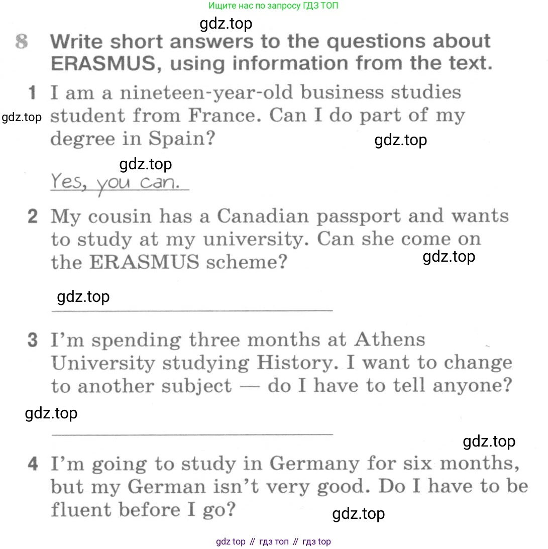 ГДЗ Английский язык (english), 9 класс Рабочая тетрадь (workbook), авторы: Вербицкая Мария Валерьевна (Verbitskaya Maria), Уайт Линдсей (Lindsay White), Фрикер Род (Fricker Rod), Миндрул Ольга Сергеевна (Mindrul Olga), Нечаева Екатерина Николаевна (Nechaeva Ekaterina), Твердохлебова Ирина Петровна (Tverdohlebova Irina), издательство Просвещение, Москва, 2019, страница 19, номер 8, Условие