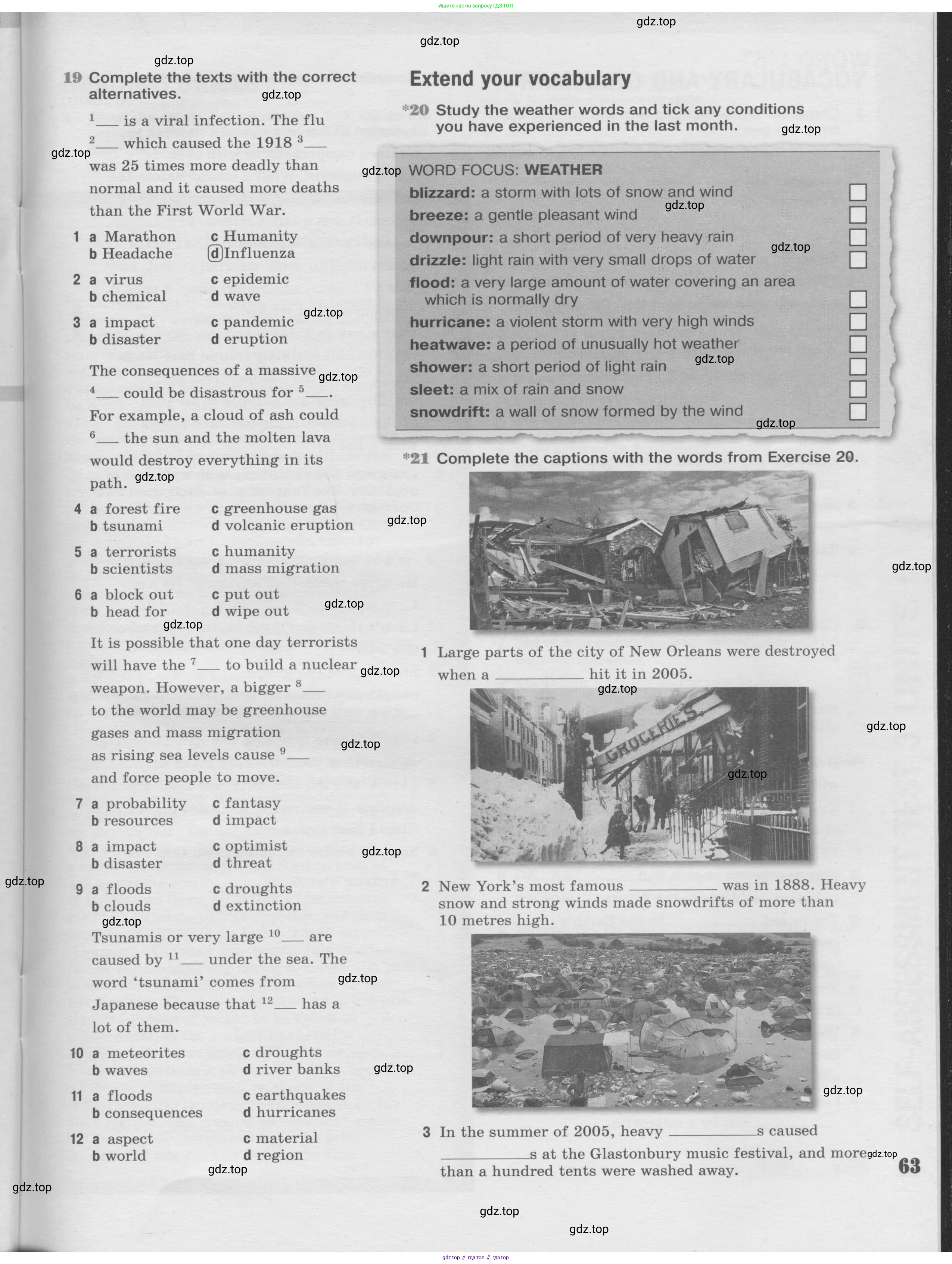 Английский язык (english), 9 класс Рабочая тетрадь (workbook), авторы: Вербицкая Мария Валерьевна (Verbitskaya Maria), Уайт Линдсей (Lindsay White), Фрикер Род (Fricker Rod), Миндрул Ольга Сергеевна (Mindrul Olga), Нечаева Екатерина Николаевна (Nechaeva Ekaterina), Твердохлебова Ирина Петровна (Tverdohlebova Irina), издательство Просвещение, Москва, 2019, страница 63