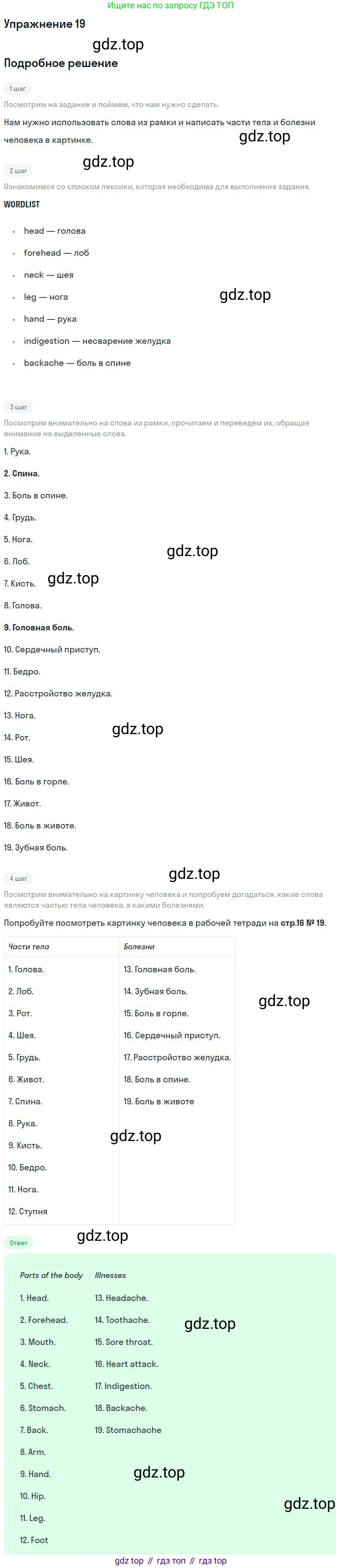 ГДЗ Английский язык (english), 9 класс Рабочая тетрадь (workbook), авторы: Вербицкая Мария Валерьевна (Verbitskaya Maria), Уайт Линдсей (Lindsay White), Фрикер Род (Fricker Rod), Миндрул Ольга Сергеевна (Mindrul Olga), Нечаева Екатерина Николаевна (Nechaeva Ekaterina), Твердохлебова Ирина Петровна (Tverdohlebova Irina), издательство Просвещение, Москва, 2019, страница 16, номер 19, Решение