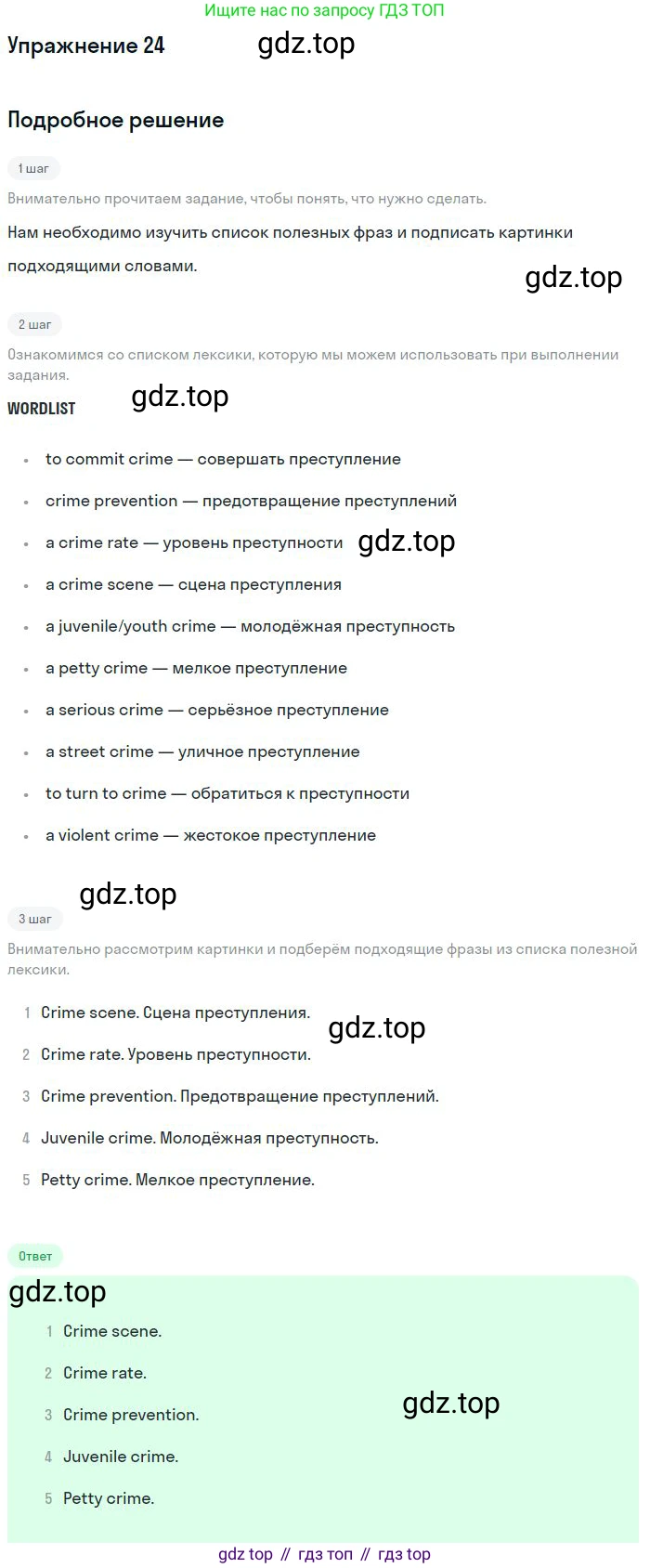 ГДЗ Английский язык (english), 9 класс Рабочая тетрадь (workbook), авторы: Вербицкая Мария Валерьевна (Verbitskaya Maria), Уайт Линдсей (Lindsay White), Фрикер Род (Fricker Rod), Миндрул Ольга Сергеевна (Mindrul Olga), Нечаева Екатерина Николаевна (Nechaeva Ekaterina), Твердохлебова Ирина Петровна (Tverdohlebova Irina), издательство Просвещение, Москва, 2019, страница 49, номер 24, Решение