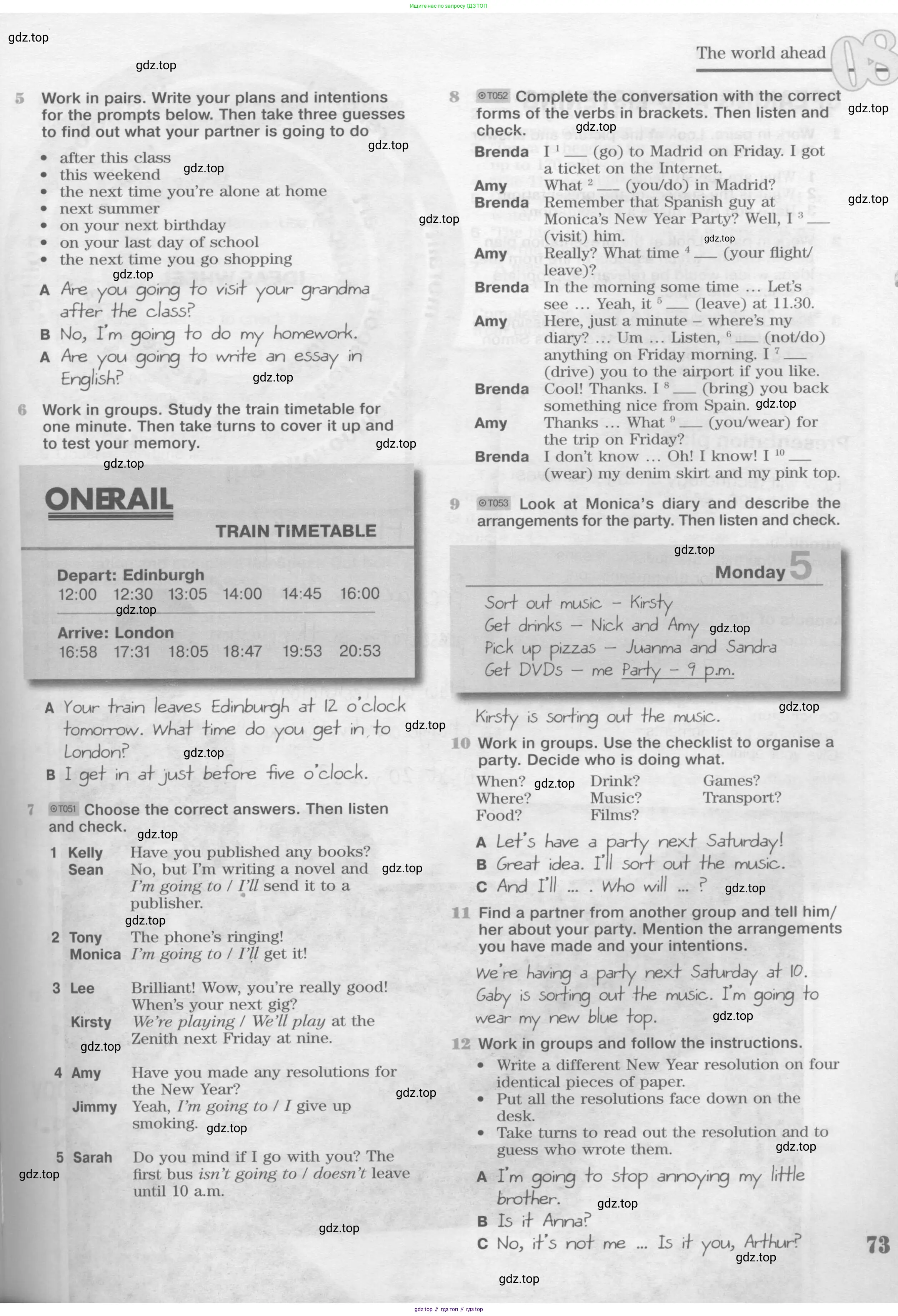 Английский язык (english), 9 класс Учебник (Student's book), авторы: Вербицкая Мария Валерьевна (Verbitskaya Maria), Маккинли Стюарт (McKinlay Stuart), Хастингс Боб (Hastings Bob), Миндрул Ольга Сергеевна (Mindrul Olga), Твердохлебова Ирина Петровна (Tverdohlebova Irina), издательство Просвещение, Москва, 2016, страница 73