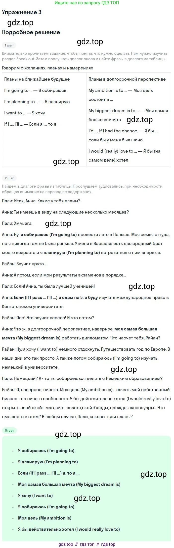 ГДЗ Английский язык (english), 9 класс Учебник (Student's book), авторы: Вербицкая Мария Валерьевна (Verbitskaya Maria), Маккинли Стюарт (McKinlay Stuart), Хастингс Боб (Hastings Bob), Миндрул Ольга Сергеевна (Mindrul Olga), Твердохлебова Ирина Петровна (Tverdohlebova Irina), издательство Просвещение, Москва, 2016, страница 29, номер 3, Решение