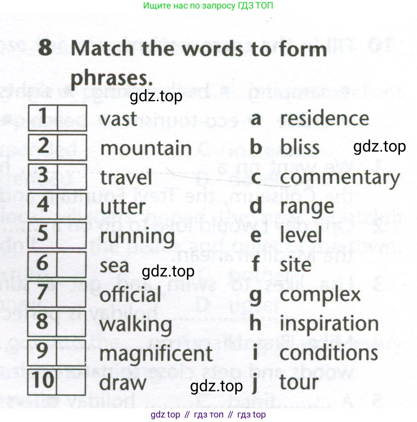 Английский язык (english), 10 класс Лексический практикум (vocabulary practice), авторы: Баранова Ксения Михайловна (Baranova Ksenia), Дули Дженни (Dooley Jenny), Копылова Виктория Викторовна (Kopylova Victoria), Мильруд Радислав Петрович (Millrood Radislav), Эванс Вирджиния (Evans Virginia), издательство Просвещение, Москва, 2019, серого цвета, страница 15, номер 8, Условие