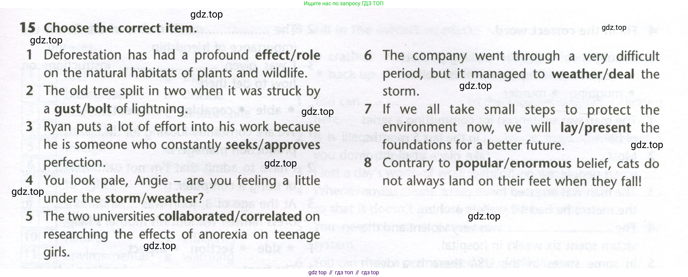 Английский язык (english), 10 класс Лексический практикум (vocabulary practice), авторы: Баранова Ксения Михайловна (Baranova Ksenia), Дули Дженни (Dooley Jenny), Копылова Виктория Викторовна (Kopylova Victoria), Мильруд Радислав Петрович (Millrood Radislav), Эванс Вирджиния (Evans Virginia), издательство Просвещение, Москва, 2019, серого цвета, страница 23, номер 15, Условие