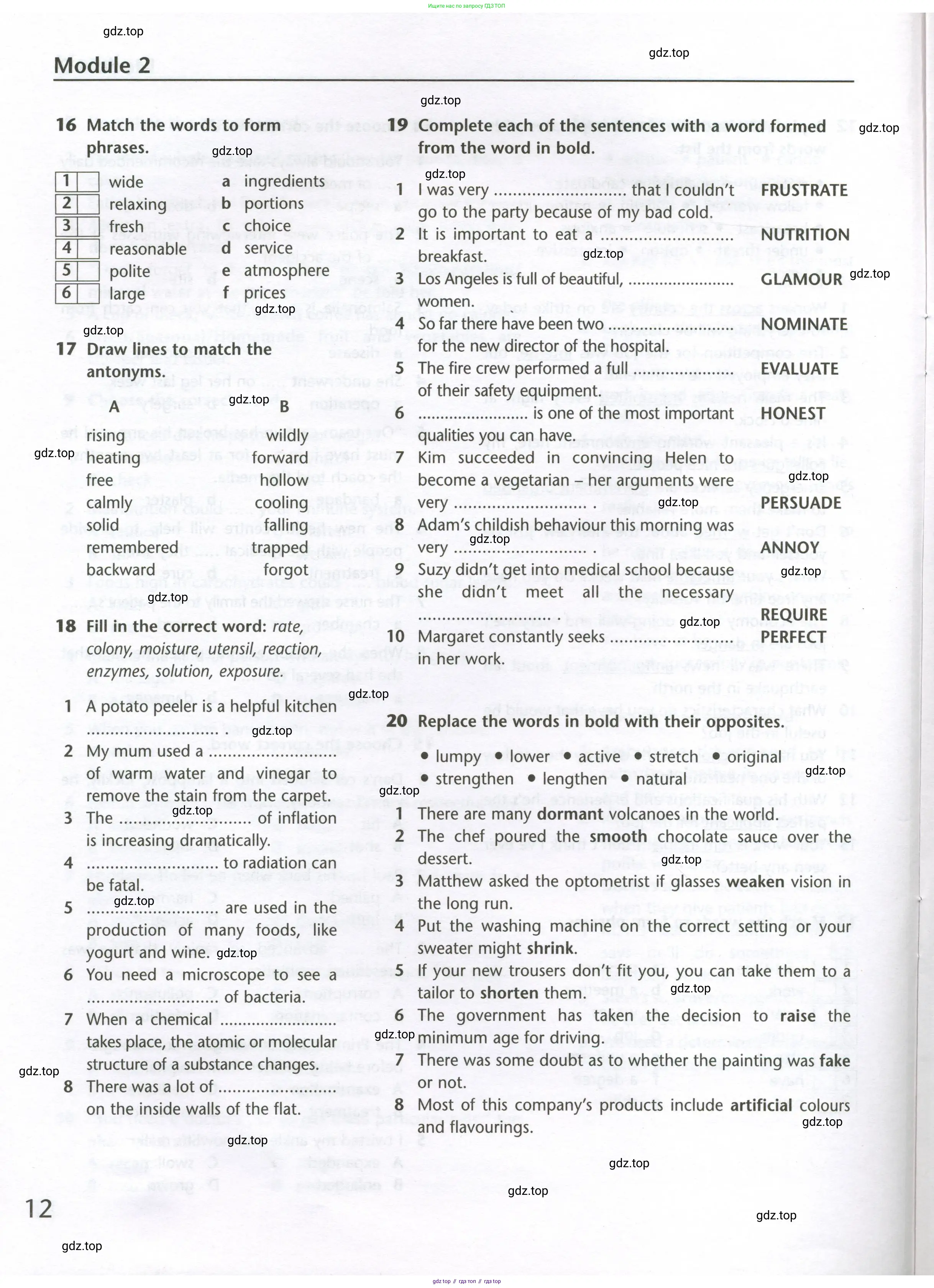 Английский язык (english), 10 класс Лексический практикум (vocabulary practice), авторы: Баранова Ксения Михайловна (Baranova Ksenia), Дули Дженни (Dooley Jenny), Копылова Виктория Викторовна (Kopylova Victoria), Мильруд Радислав Петрович (Millrood Radislav), Эванс Вирджиния (Evans Virginia), издательство Просвещение, Москва, 2019, серого цвета, страница 12