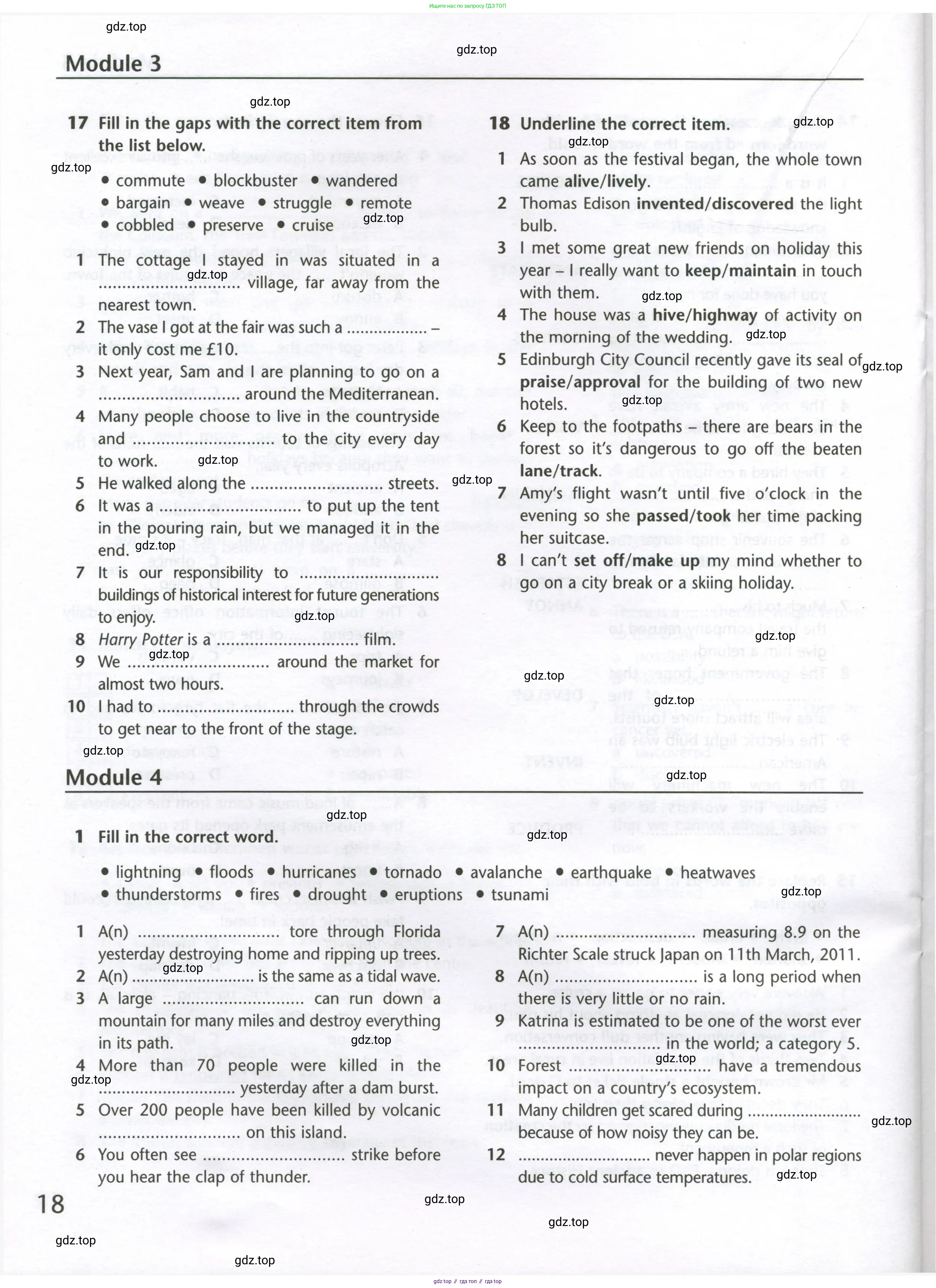 Английский язык (english), 10 класс Лексический практикум (vocabulary practice), авторы: Баранова Ксения Михайловна (Baranova Ksenia), Дули Дженни (Dooley Jenny), Копылова Виктория Викторовна (Kopylova Victoria), Мильруд Радислав Петрович (Millrood Radislav), Эванс Вирджиния (Evans Virginia), издательство Просвещение, Москва, 2019, серого цвета, страница 18