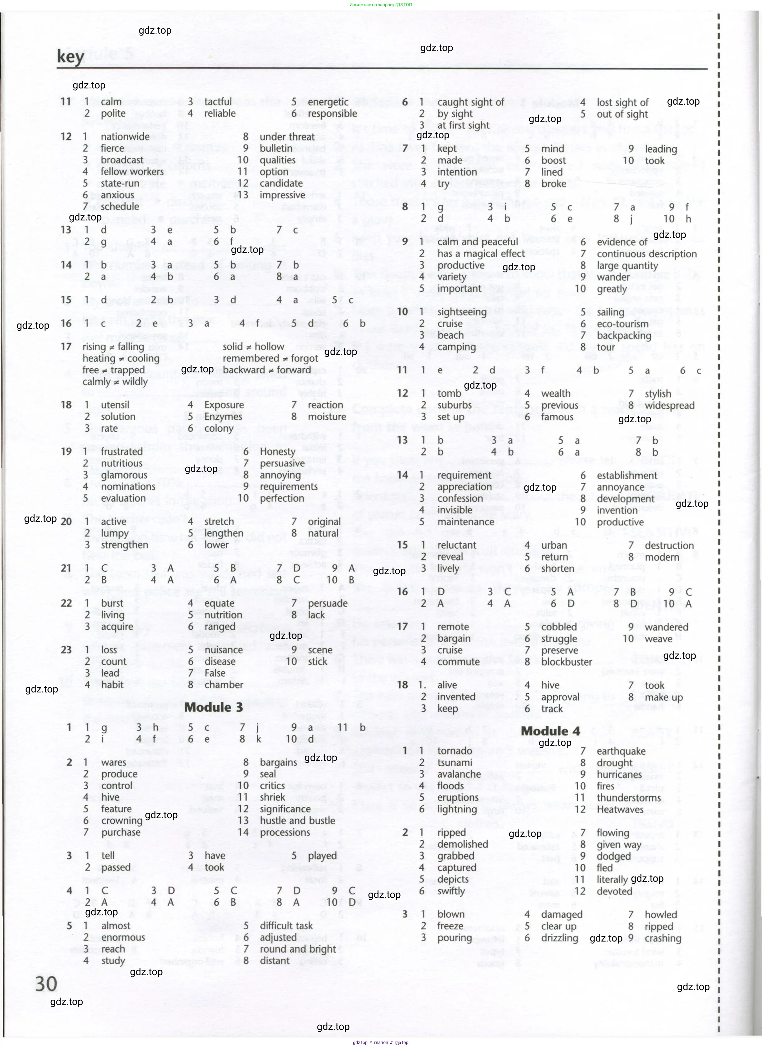 Английский язык (english), 10 класс Лексический практикум (vocabulary practice), авторы: Баранова Ксения Михайловна (Baranova Ksenia), Дули Дженни (Dooley Jenny), Копылова Виктория Викторовна (Kopylova Victoria), Мильруд Радислав Петрович (Millrood Radislav), Эванс Вирджиния (Evans Virginia), издательство Просвещение, Москва, 2019, серого цвета, страница 30