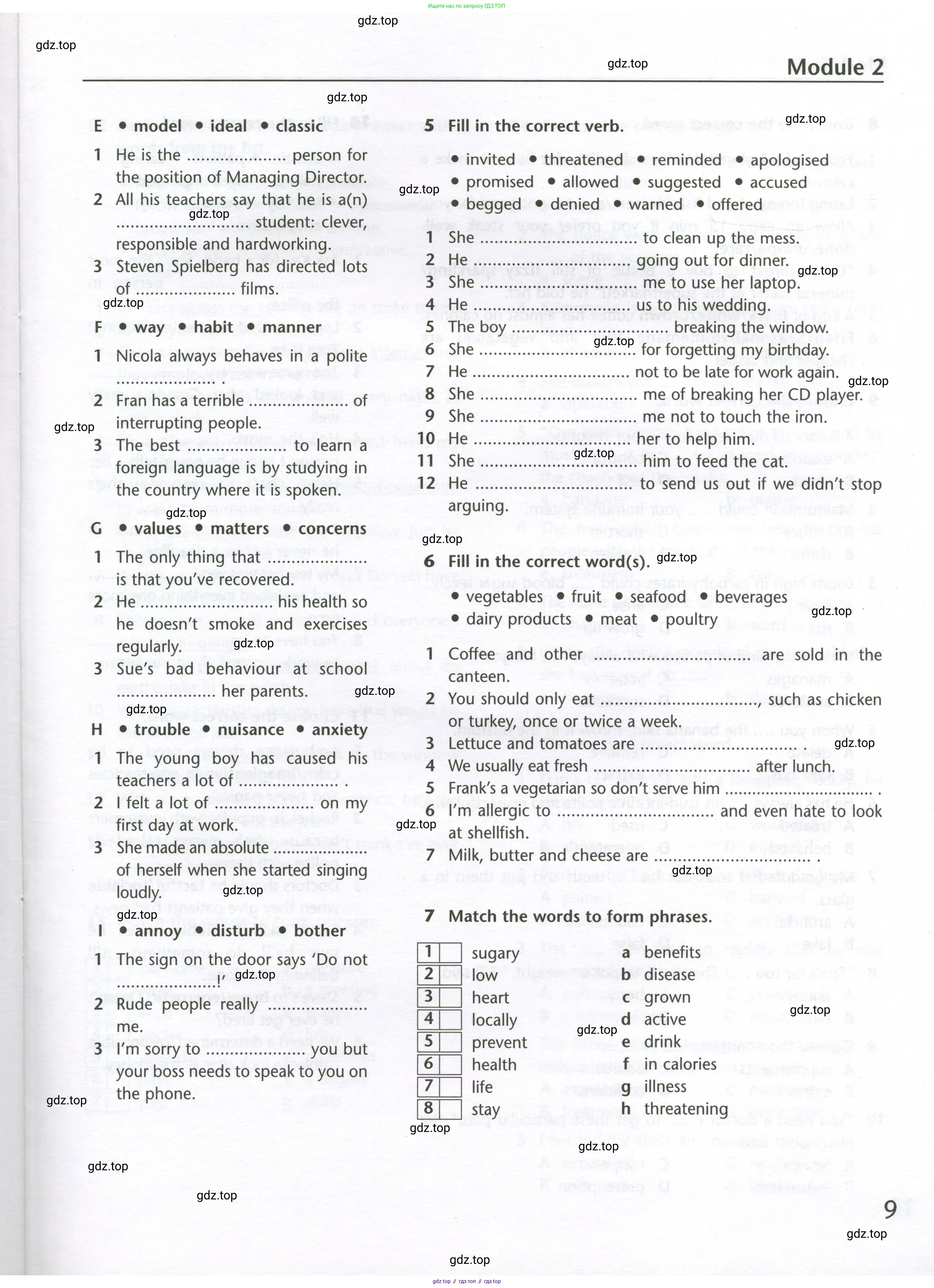 Английский язык (english), 10 класс Лексический практикум (vocabulary practice), авторы: Баранова Ксения Михайловна (Baranova Ksenia), Дули Дженни (Dooley Jenny), Копылова Виктория Викторовна (Kopylova Victoria), Мильруд Радислав Петрович (Millrood Radislav), Эванс Вирджиния (Evans Virginia), издательство Просвещение, Москва, 2019, серого цвета, страница 9