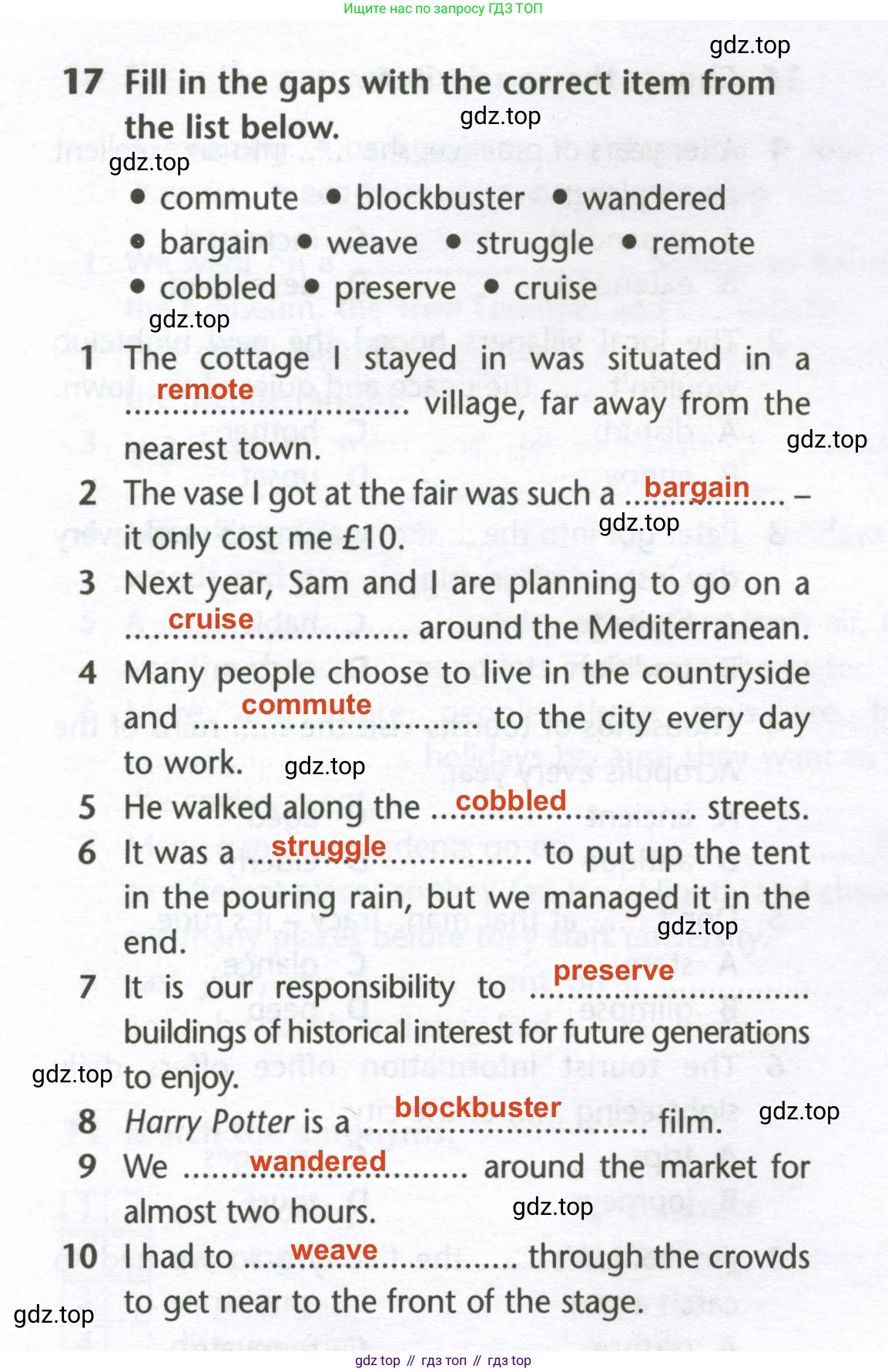 ГДЗ Английский язык (english), 10 класс Лексический практикум (vocabulary practice), авторы: Баранова Ксения Михайловна (Baranova Ksenia), Дули Дженни (Dooley Jenny), Копылова Виктория Викторовна (Kopylova Victoria), Мильруд Радислав Петрович (Millrood Radislav), Эванс Вирджиния (Evans Virginia), издательство Просвещение, Москва, 2019, серого цвета, страница 18, номер 17, Решение 2