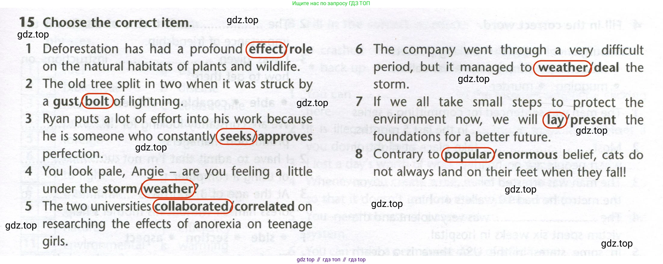 Английский язык (english), 10 класс Лексический практикум (vocabulary practice), авторы: Баранова Ксения Михайловна (Baranova Ksenia), Дули Дженни (Dooley Jenny), Копылова Виктория Викторовна (Kopylova Victoria), Мильруд Радислав Петрович (Millrood Radislav), Эванс Вирджиния (Evans Virginia), издательство Просвещение, Москва, 2019, серого цвета, страница 23, номер 15, Решение 2