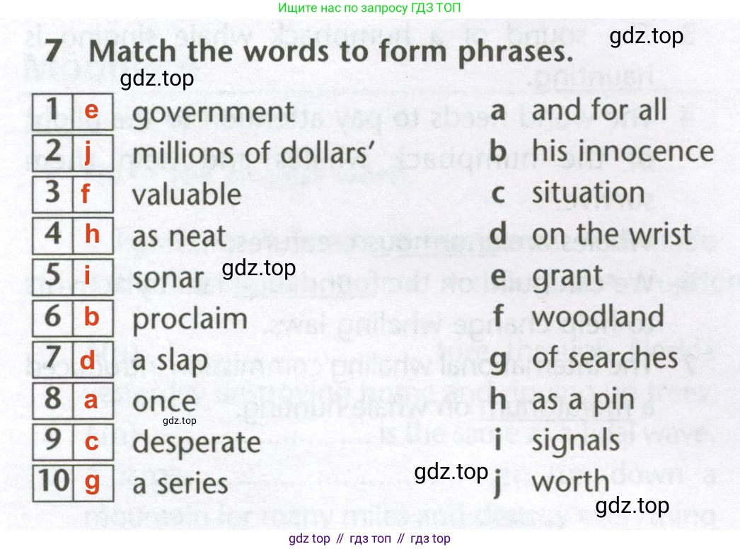 ГДЗ Английский язык (english), 10 класс Лексический практикум (vocabulary practice), авторы: Баранова Ксения Михайловна (Baranova Ksenia), Дули Дженни (Dooley Jenny), Копылова Виктория Викторовна (Kopylova Victoria), Мильруд Радислав Петрович (Millrood Radislav), Эванс Вирджиния (Evans Virginia), издательство Просвещение, Москва, 2019, серого цвета, страница 20, номер 7, Решение 2
