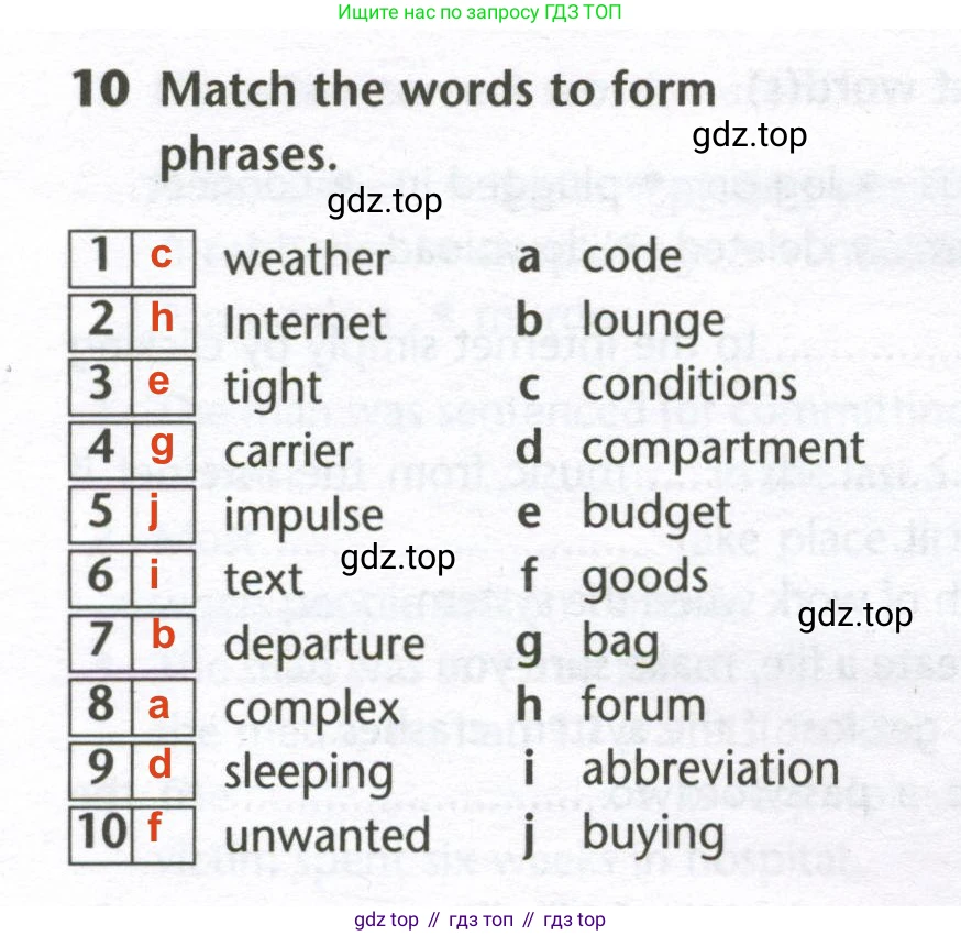 Английский язык (english), 10 класс Лексический практикум (vocabulary practice), авторы: Баранова Ксения Михайловна (Baranova Ksenia), Дули Дженни (Dooley Jenny), Копылова Виктория Викторовна (Kopylova Victoria), Мильруд Радислав Петрович (Millrood Radislav), Эванс Вирджиния (Evans Virginia), издательство Просвещение, Москва, 2019, серого цвета, страница 26, номер 10, Решение 2