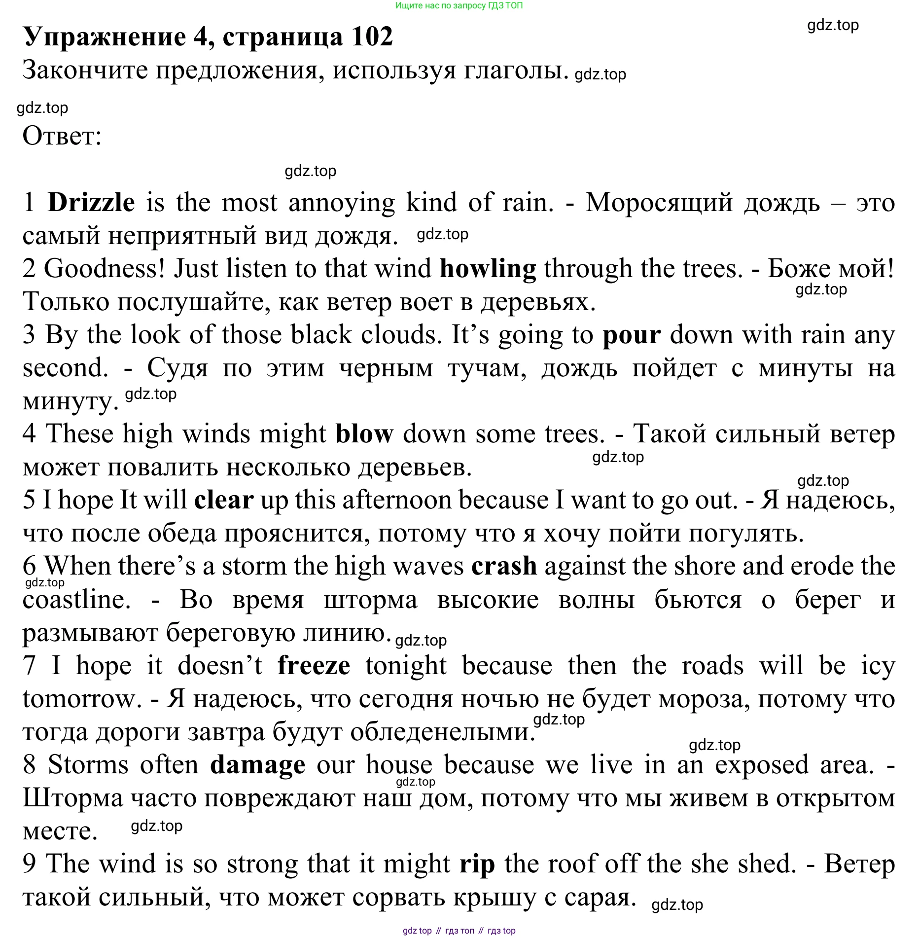 ГДЗ Английский язык (english), 10 класс Учебник (Student's book), авторы: Баранова Ксения Михайловна (Baranova Ksenia), Дули Дженни (Dooley Jenny), Копылова Виктория Викторовна (Kopylova Victoria), Мильруд Радислав Петрович (Millrood Radislav), Эванс Вирджиния (Evans Virginia), издательство Просвещение, Москва, 2019, белого цвета, страница 102, номер 4, Решение 1
