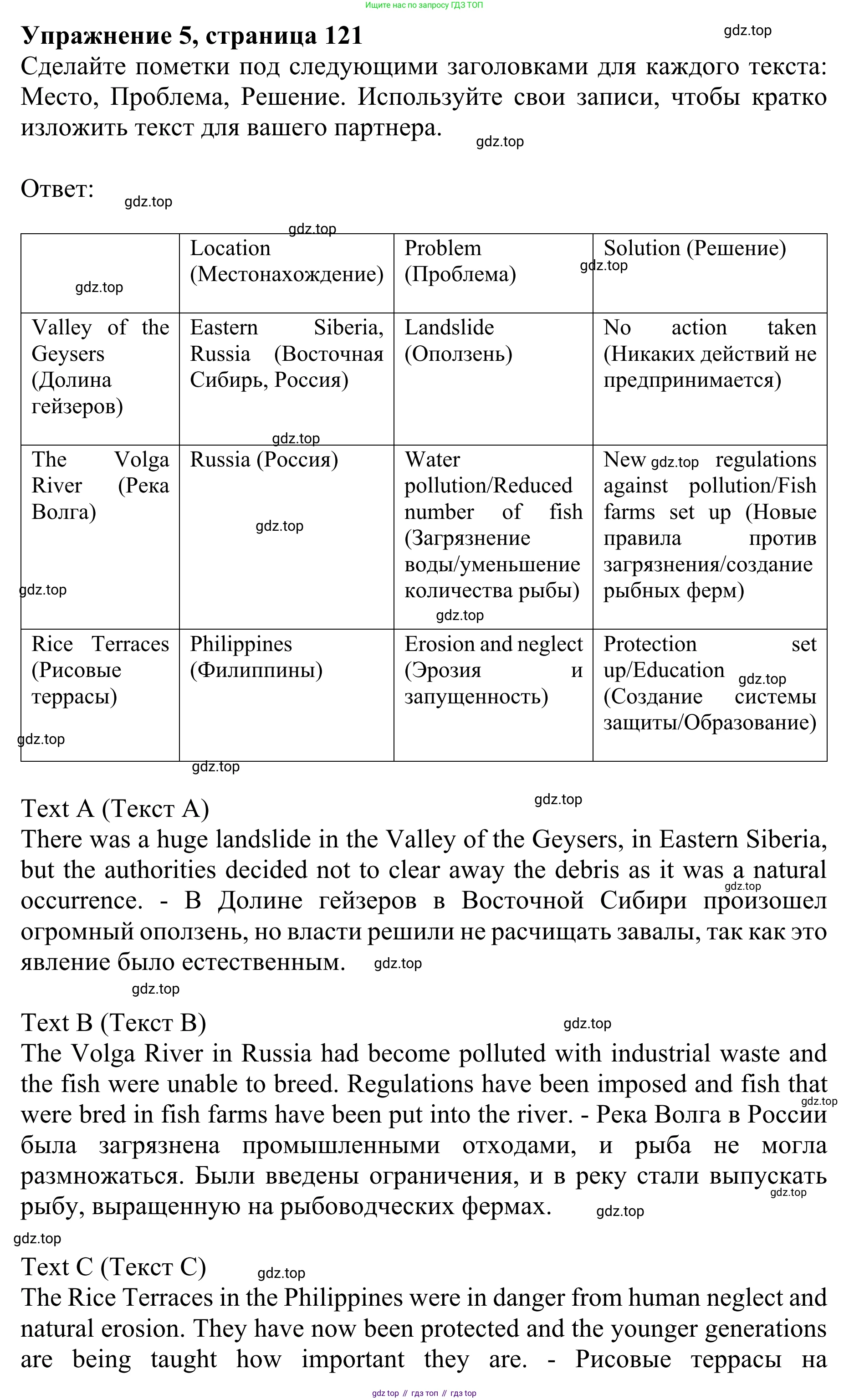 ГДЗ Английский язык (english), 10 класс Учебник (Student's book), авторы: Баранова Ксения Михайловна (Baranova Ksenia), Дули Дженни (Dooley Jenny), Копылова Виктория Викторовна (Kopylova Victoria), Мильруд Радислав Петрович (Millrood Radislav), Эванс Вирджиния (Evans Virginia), издательство Просвещение, Москва, 2019, белого цвета, страница 121, номер 5, Решение 1