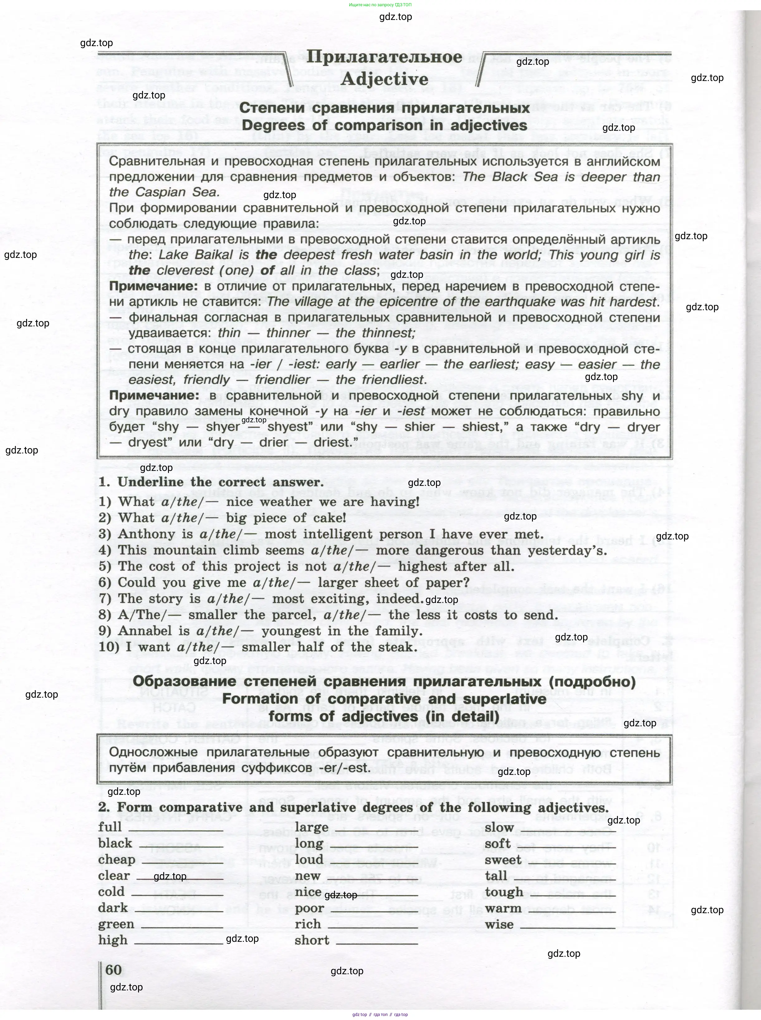 Английский язык (english), 10 класс сборник грамматических упражнений, автор: Мильруд Радислав Петрович (Millrood Radislav), издательство Просвещение, Москва, 2019, белого цвета, страница 60