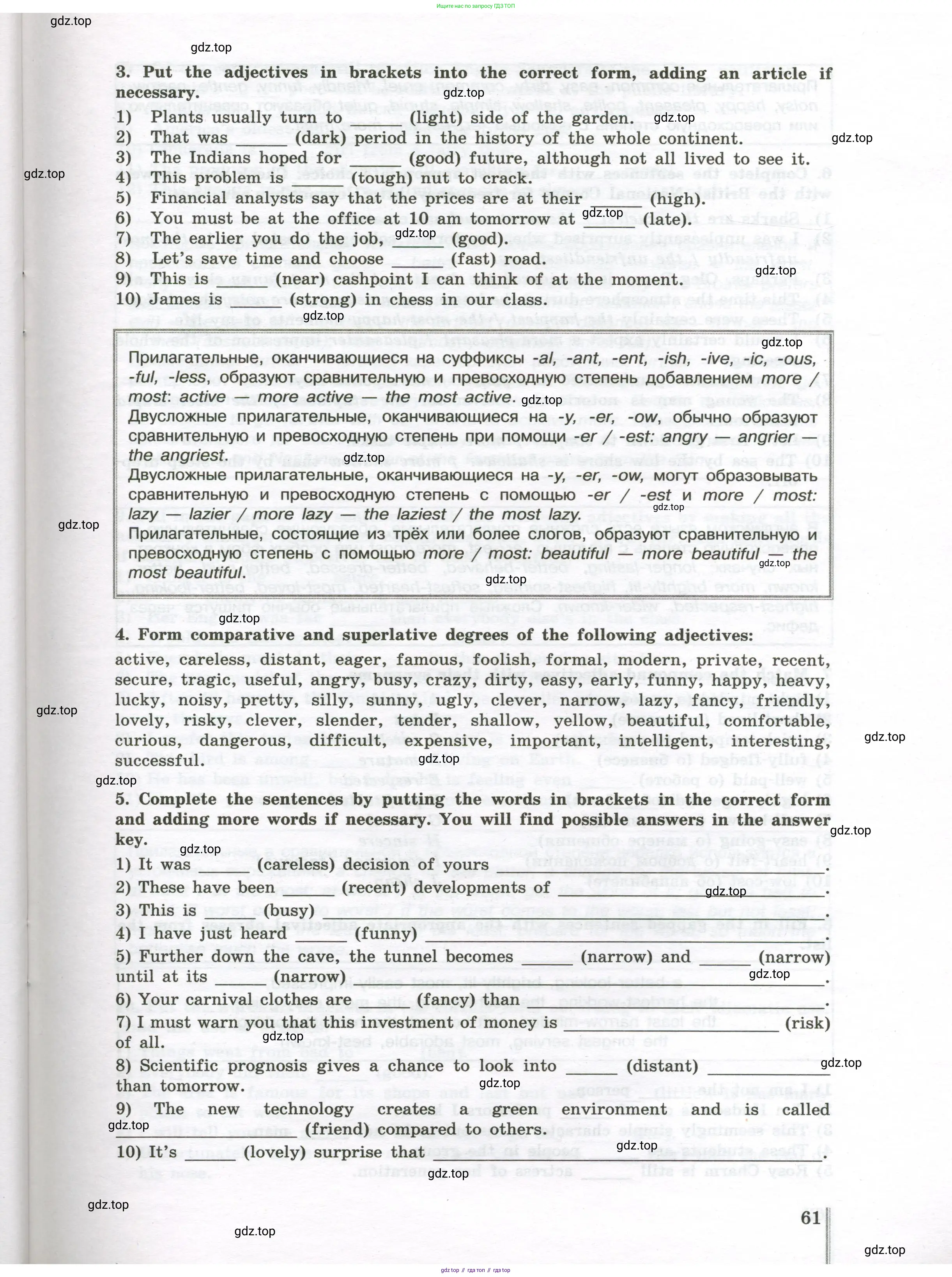 Английский язык (english), 10 класс сборник грамматических упражнений, автор: Мильруд Радислав Петрович (Millrood Radislav), издательство Просвещение, Москва, 2019, белого цвета, страница 61