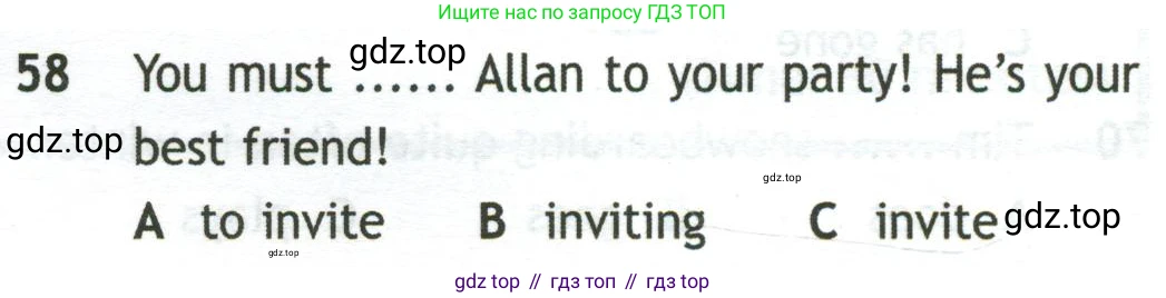 Английский язык (english), 10 класс контрольные задания (test booklet), авторы: Афанасьева Ольга Васильевна (Afanasyeva Olga), Дули Дженни (Dooley Jenny), Михеева Ирина Владимировна (Mikheeva Irina), Эванс Вирджиния (Evans Virginia), издательство Просвещение, Москва, 2019, красного цвета, страница 33, номер 58, Условие