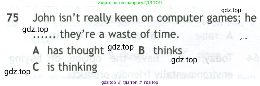 Английский язык (english), 10 класс контрольные задания (test booklet), авторы: Афанасьева Ольга Васильевна (Afanasyeva Olga), Дули Дженни (Dooley Jenny), Михеева Ирина Владимировна (Mikheeva Irina), Эванс Вирджиния (Evans Virginia), издательство Просвещение, Москва, 2019, красного цвета, страница 34, номер 75, Условие