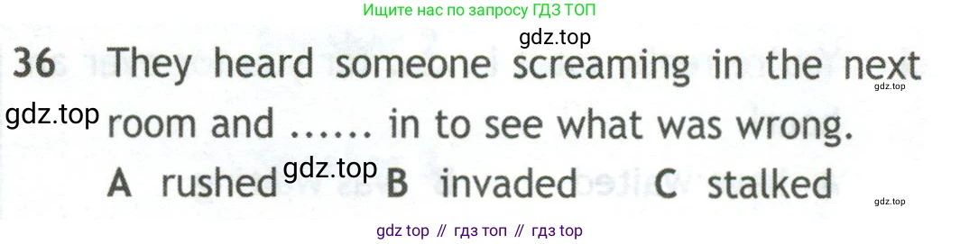 Английский язык (english), 10 класс контрольные задания (test booklet), авторы: Афанасьева Ольга Васильевна (Afanasyeva Olga), Дули Дженни (Dooley Jenny), Михеева Ирина Владимировна (Mikheeva Irina), Эванс Вирджиния (Evans Virginia), издательство Просвещение, Москва, 2019, красного цвета, страница 56, номер 36, Условие