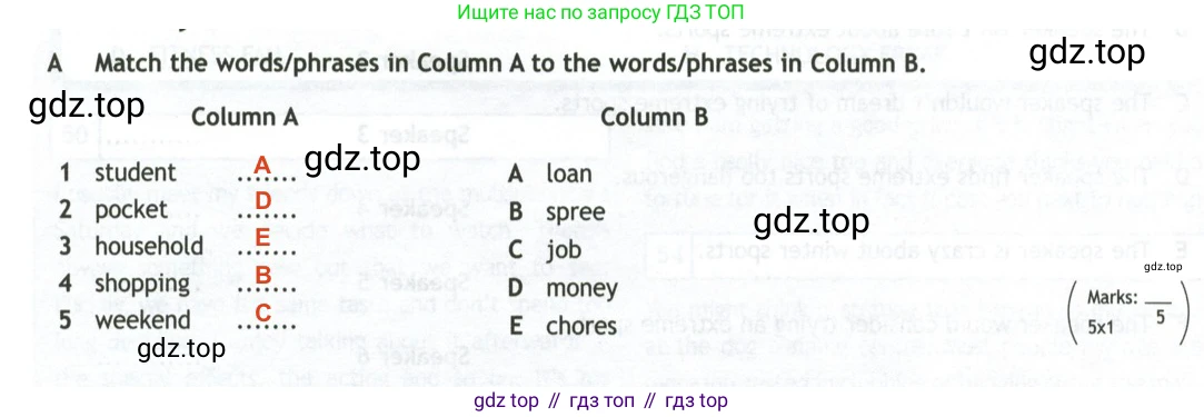 Английский язык (english), 10 класс контрольные задания (test booklet), авторы: Афанасьева Ольга Васильевна (Afanasyeva Olga), Дули Дженни (Dooley Jenny), Михеева Ирина Владимировна (Mikheeva Irina), Эванс Вирджиния (Evans Virginia), издательство Просвещение, Москва, 2019, красного цвета, страница 14, номер A, Решение 2