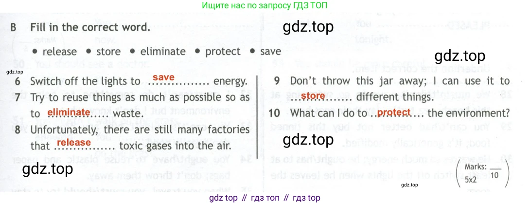 Английский язык (english), 10 класс контрольные задания (test booklet), авторы: Афанасьева Ольга Васильевна (Afanasyeva Olga), Дули Дженни (Dooley Jenny), Михеева Ирина Владимировна (Mikheeva Irina), Эванс Вирджиния (Evans Virginia), издательство Просвещение, Москва, 2019, красного цвета, страница 25, номер B, Решение 2