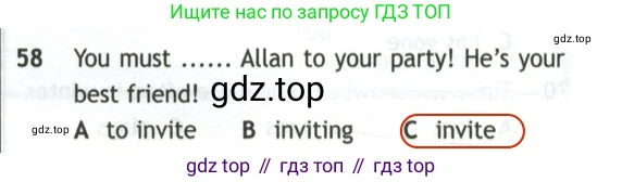 Английский язык (english), 10 класс контрольные задания (test booklet), авторы: Афанасьева Ольга Васильевна (Afanasyeva Olga), Дули Дженни (Dooley Jenny), Михеева Ирина Владимировна (Mikheeva Irina), Эванс Вирджиния (Evans Virginia), издательство Просвещение, Москва, 2019, красного цвета, страница 33, номер 58, Решение 2