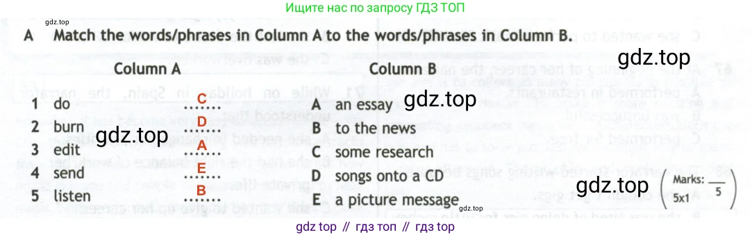 Английский язык (english), 10 класс контрольные задания (test booklet), авторы: Афанасьева Ольга Васильевна (Afanasyeva Olga), Дули Дженни (Dooley Jenny), Михеева Ирина Владимировна (Mikheeva Irina), Эванс Вирджиния (Evans Virginia), издательство Просвещение, Москва, 2019, красного цвета, страница 50, номер A, Решение 2