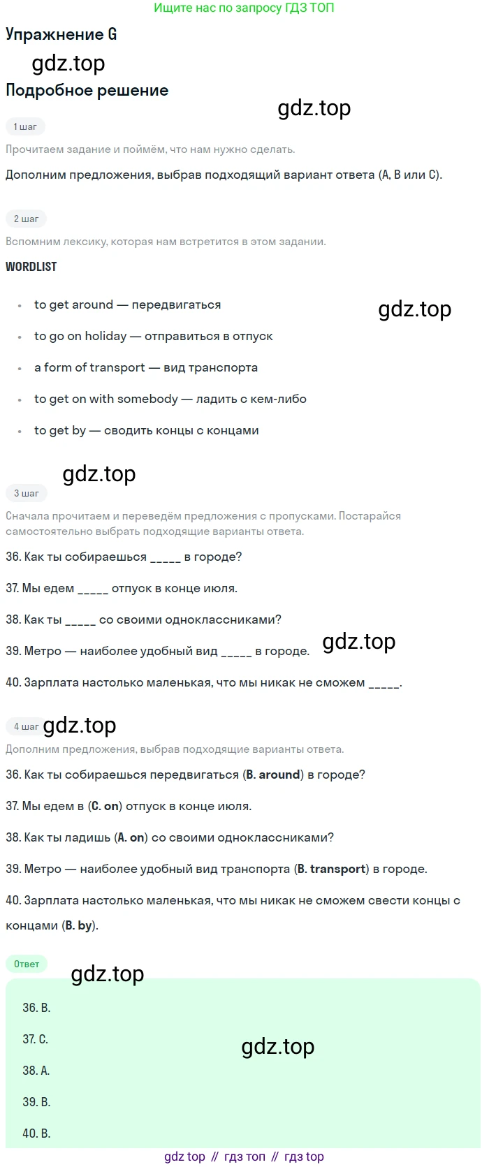 Английский язык (english), 10 класс контрольные задания (test booklet), авторы: Афанасьева Ольга Васильевна (Afanasyeva Olga), Дули Дженни (Dooley Jenny), Михеева Ирина Владимировна (Mikheeva Irina), Эванс Вирджиния (Evans Virginia), издательство Просвещение, Москва, 2019, красного цвета, страница 37, номер G, Решение 3