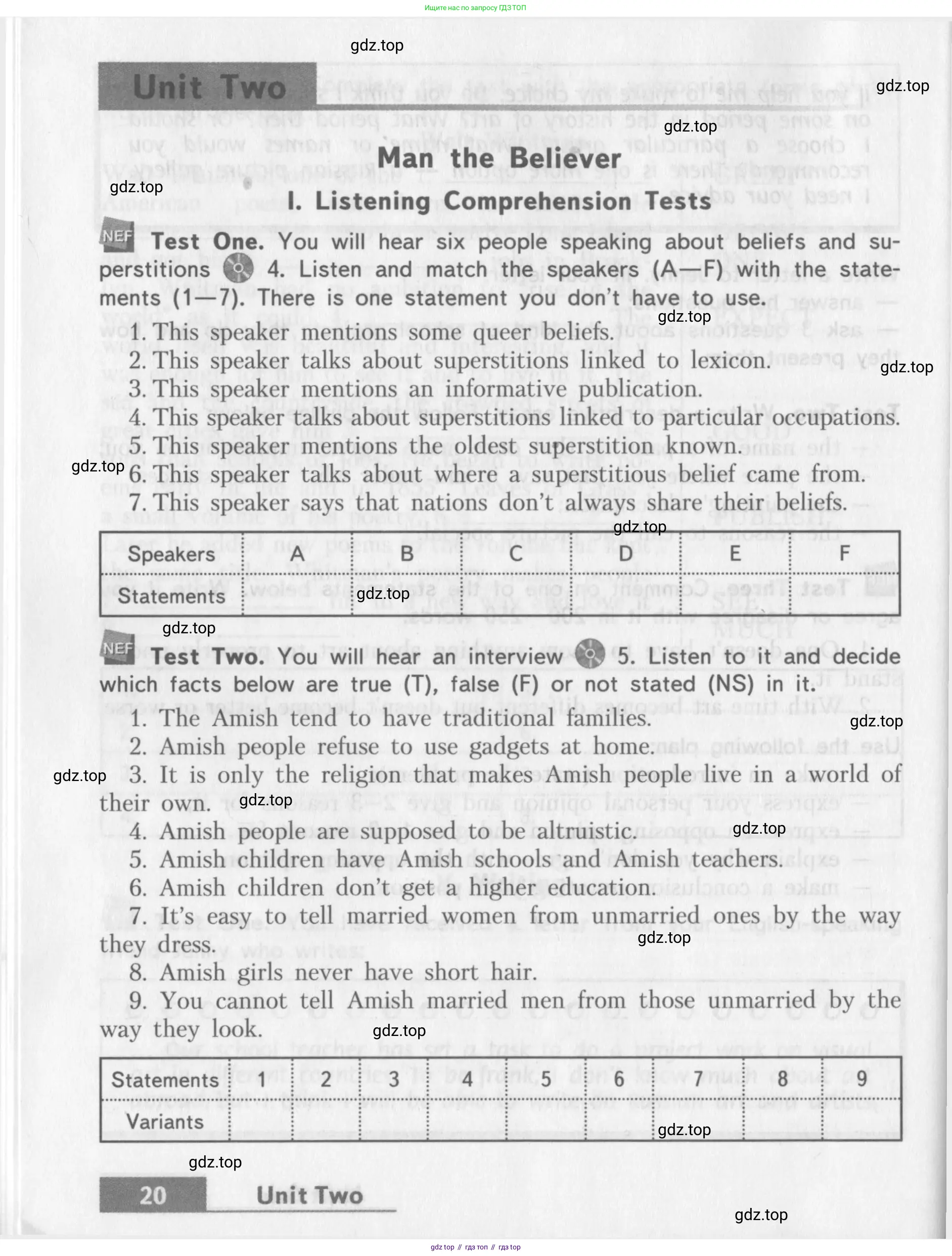 Английский язык (english), 10 класс контрольные задания (assessment tasks), авторы: Афанасьева Ольга Васильевна (Afanasyeva Olga), Михеева Ирина Владимировна (Mikheeva Irina), издательство Просвещение, Москва, 2016, оранжевого цвета, страница 20