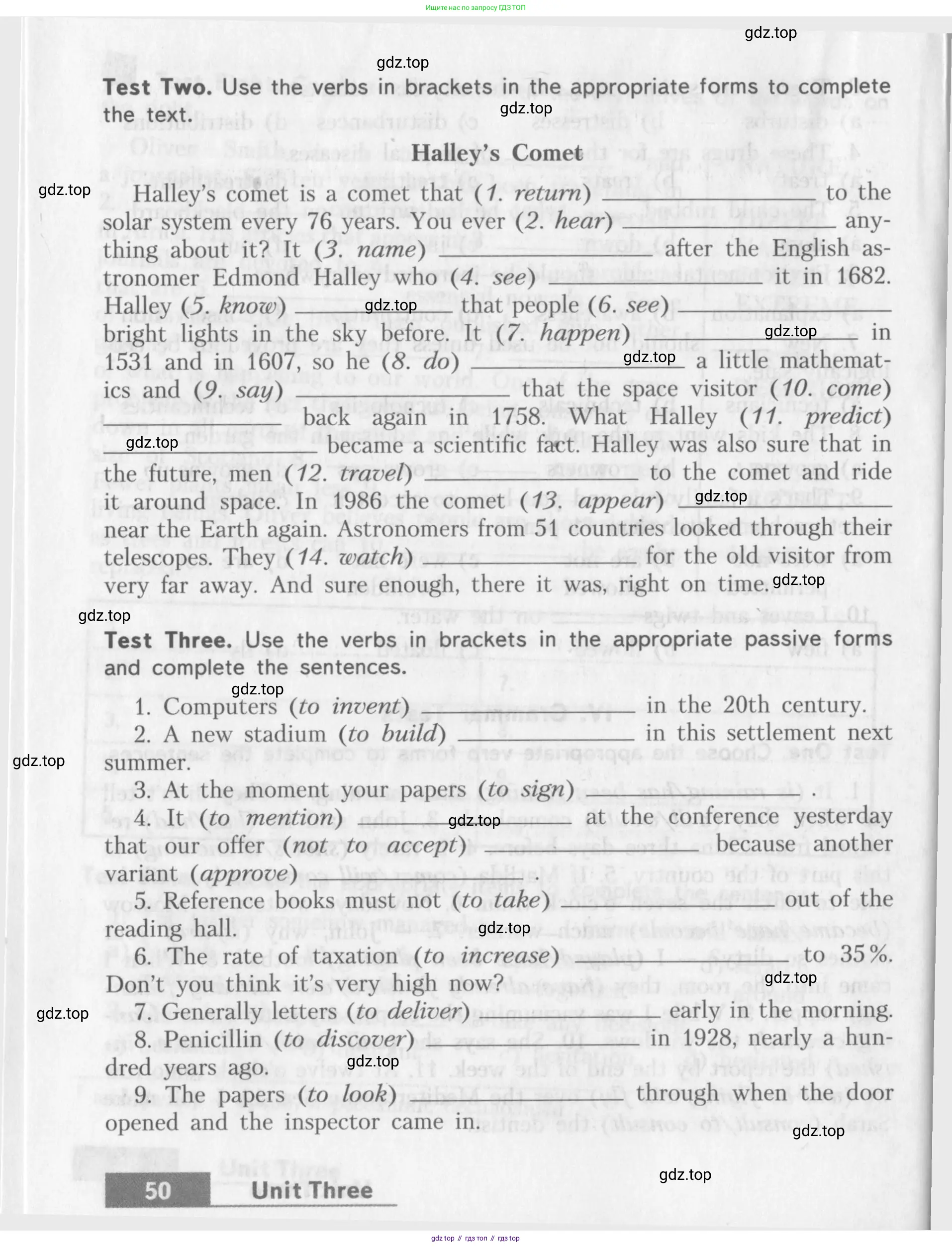 Английский язык (english), 10 класс контрольные задания (assessment tasks), авторы: Афанасьева Ольга Васильевна (Afanasyeva Olga), Михеева Ирина Владимировна (Mikheeva Irina), издательство Просвещение, Москва, 2016, оранжевого цвета, страница 50