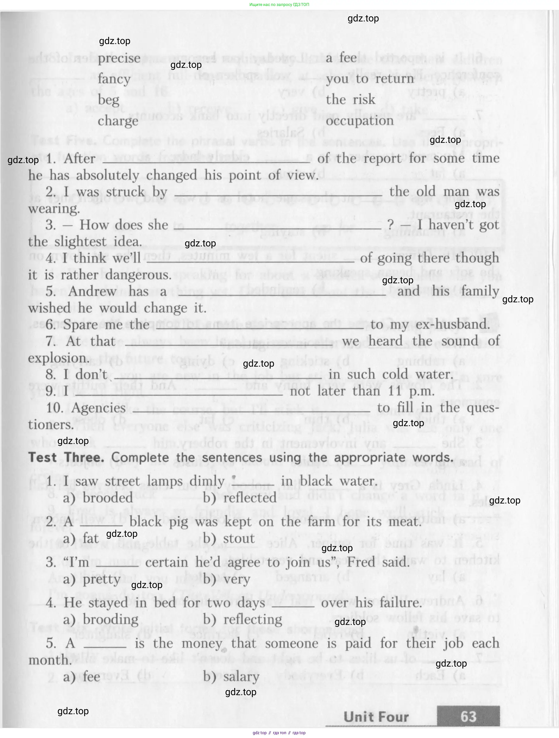 Английский язык (english), 10 класс контрольные задания (assessment tasks), авторы: Афанасьева Ольга Васильевна (Afanasyeva Olga), Михеева Ирина Владимировна (Mikheeva Irina), издательство Просвещение, Москва, 2016, оранжевого цвета, страница 63