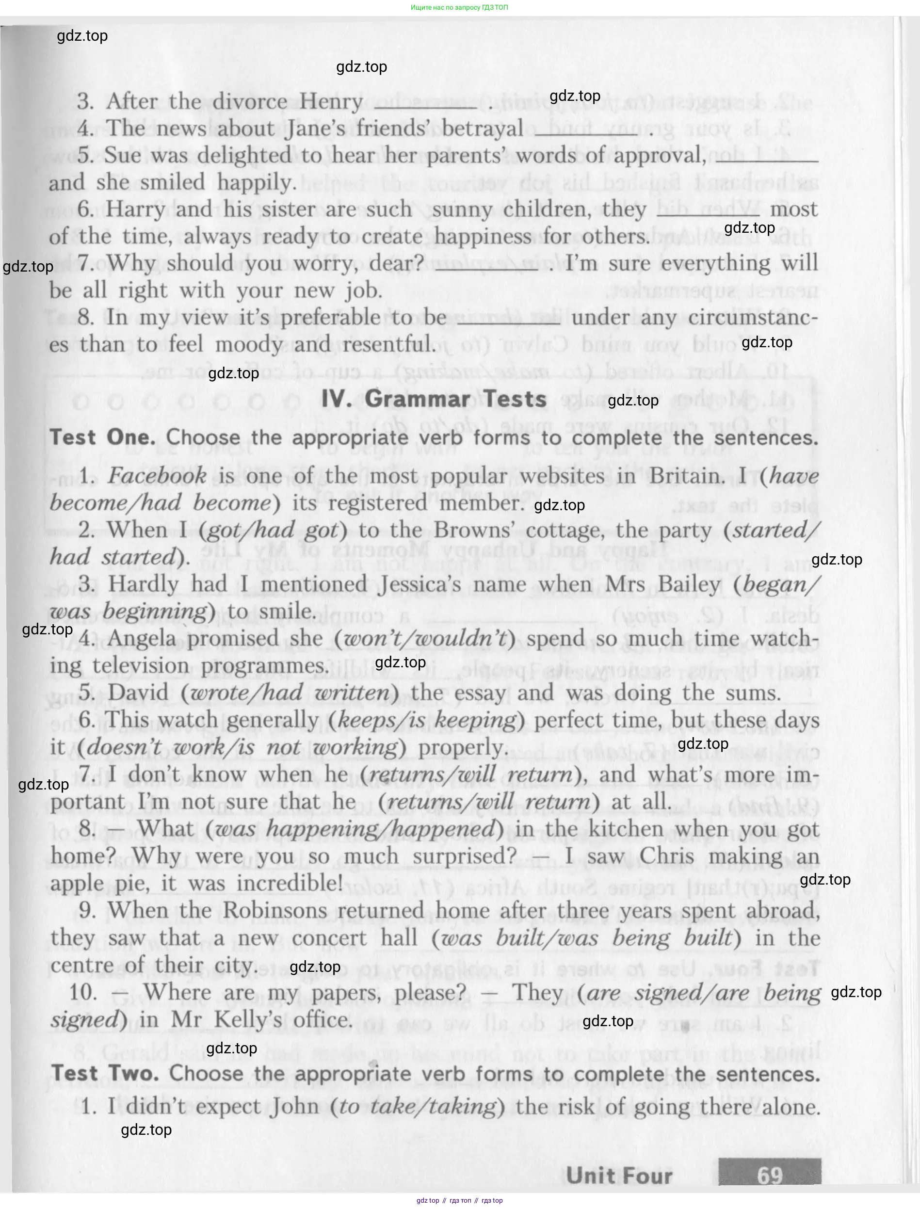 Английский язык (english), 10 класс контрольные задания (assessment tasks), авторы: Афанасьева Ольга Васильевна (Afanasyeva Olga), Михеева Ирина Владимировна (Mikheeva Irina), издательство Просвещение, Москва, 2016, оранжевого цвета, страница 69